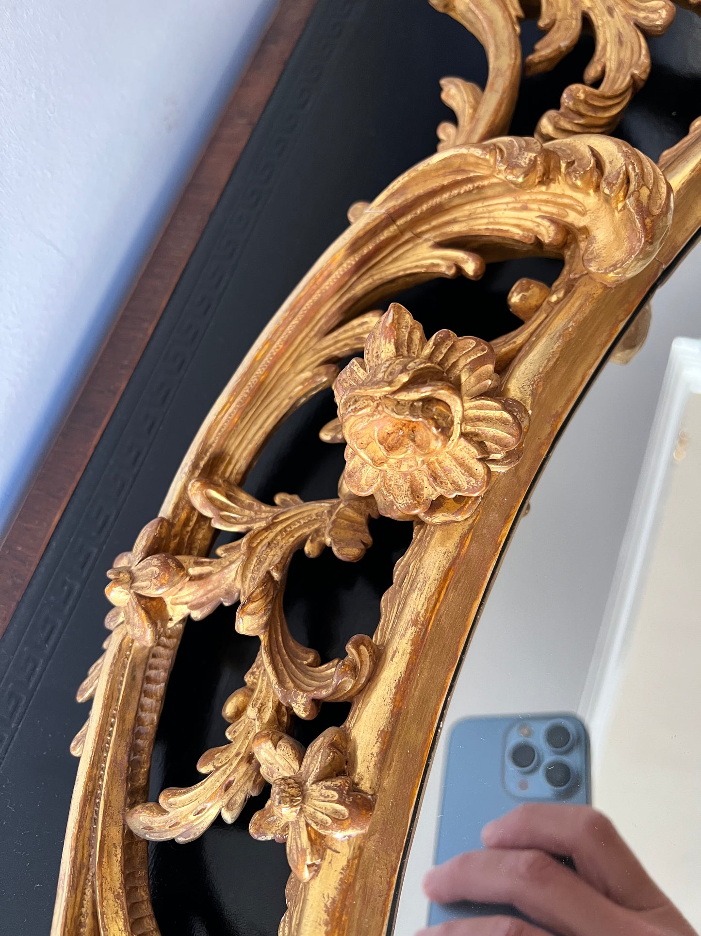 Pair of Chippendale Style Giltwood Mirrors