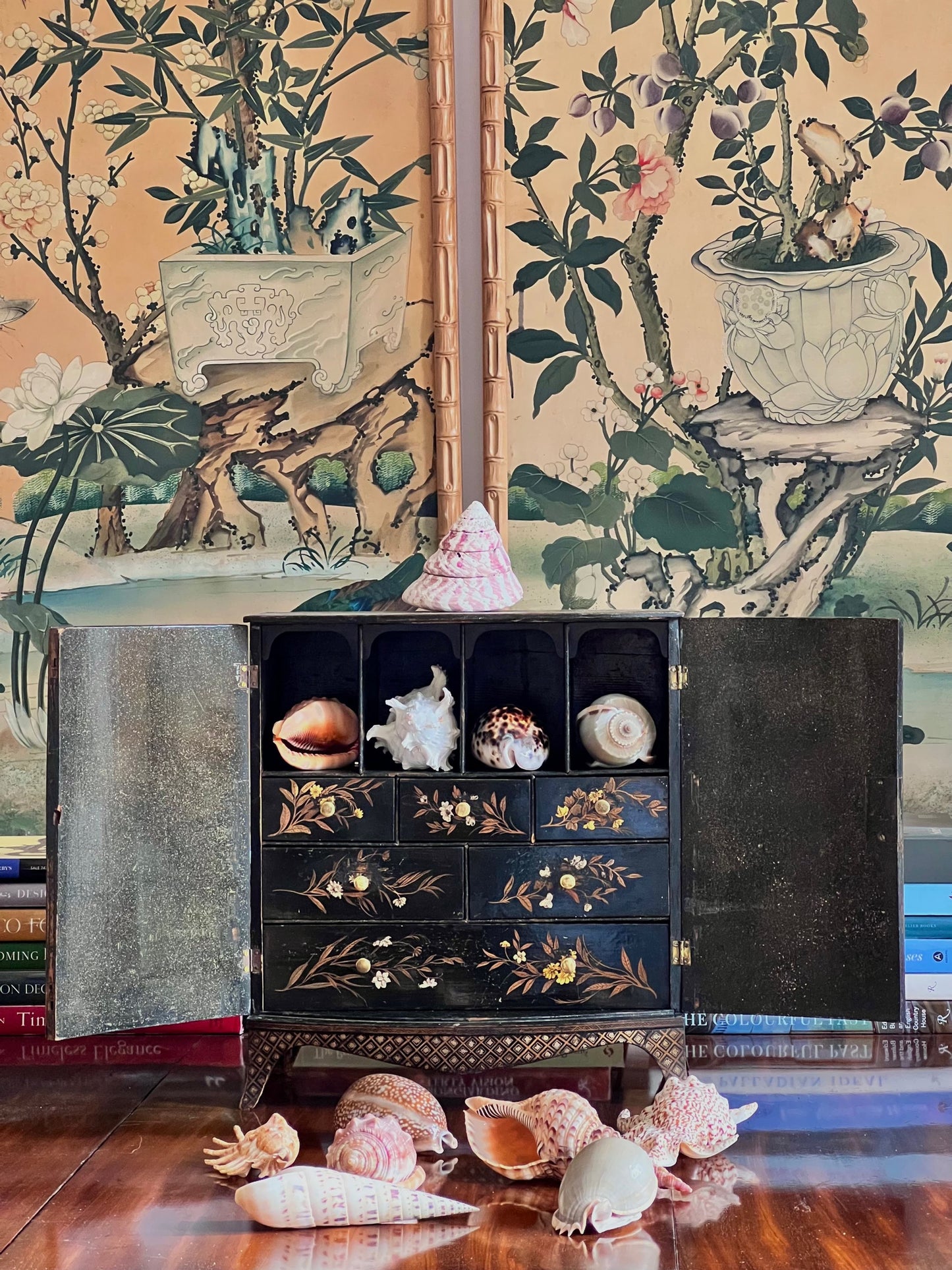 George III Miniature Japanned Collector’s Cabinet