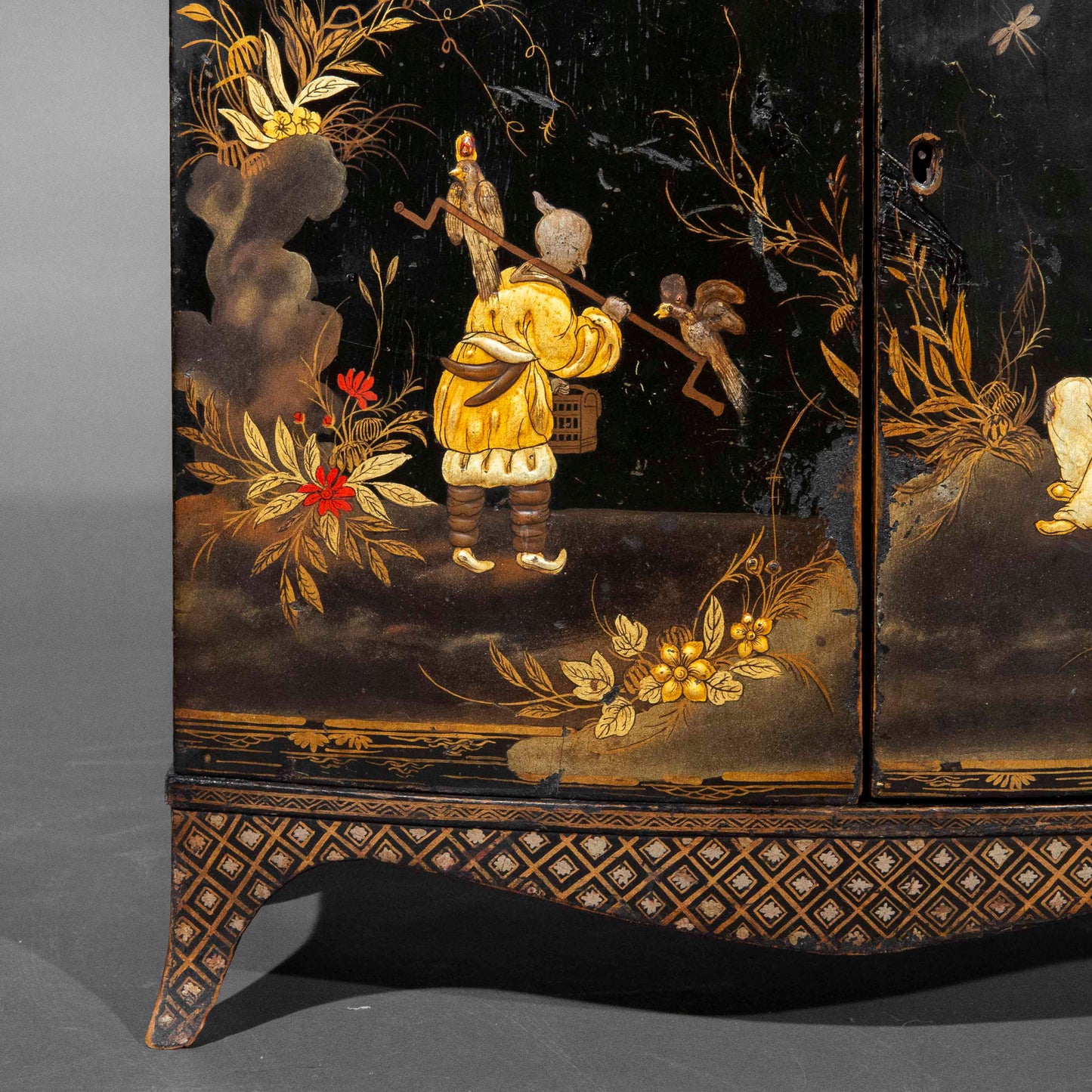 George III Miniature Japanned Collector’s Cabinet