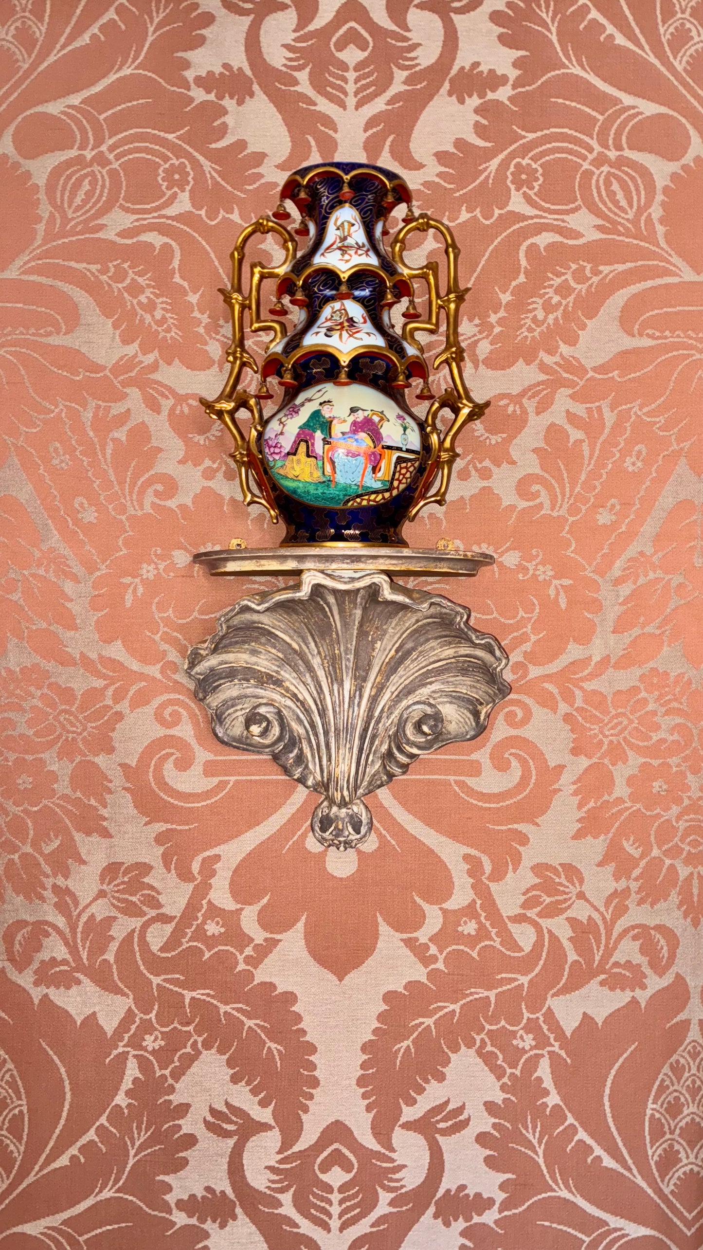 Pair of 18th Century Style Silvered Scallop-Shell Wall Brackets