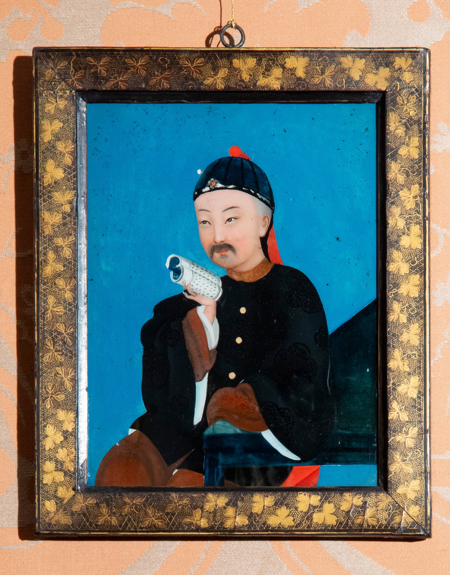 Fine Pair of 18th Century Chinese Reverse Glass Portraits