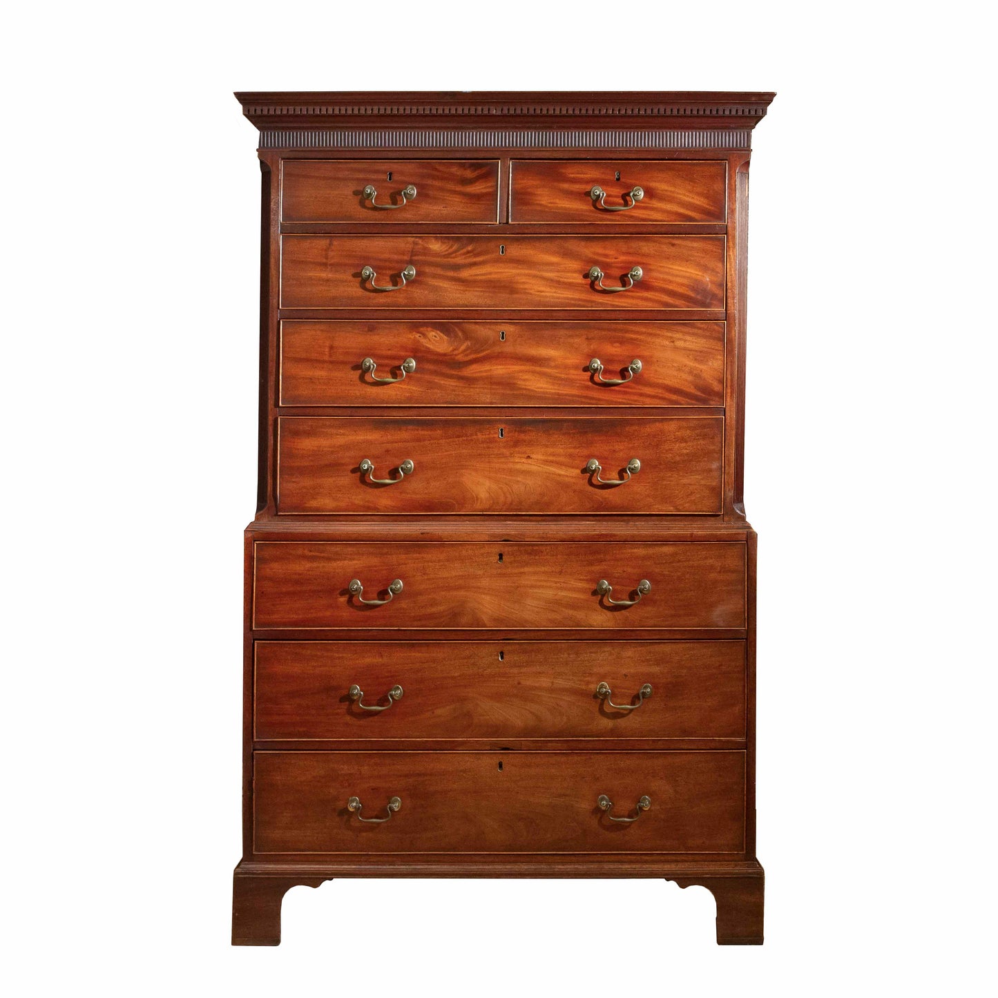 Fine Georgian Chippendale Chest on Chest