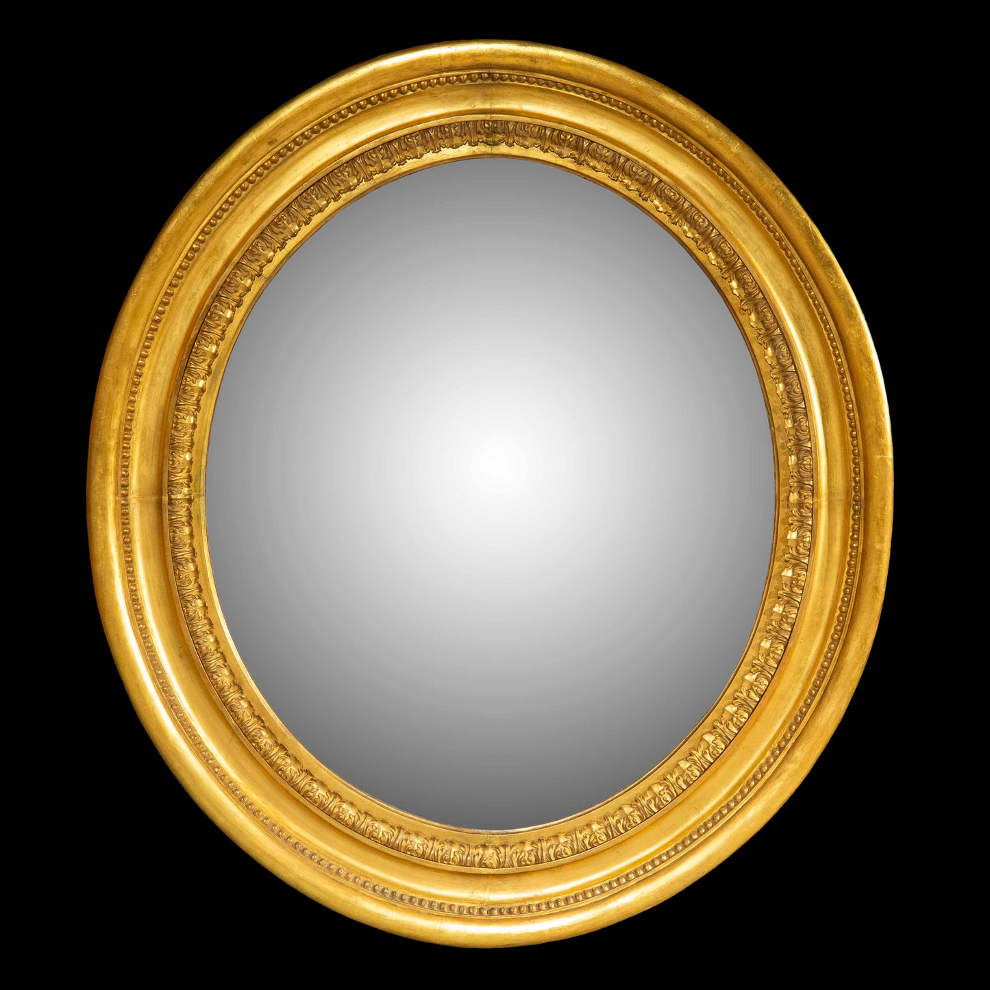 19th Century Giltwood Oval Mirror