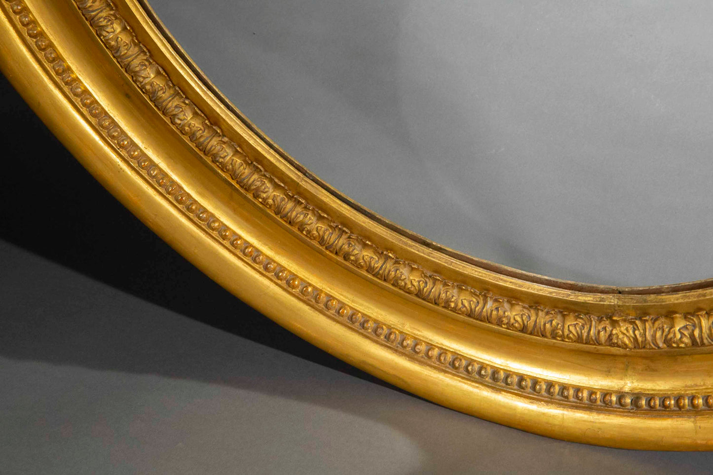 19th Century Giltwood Oval Mirror