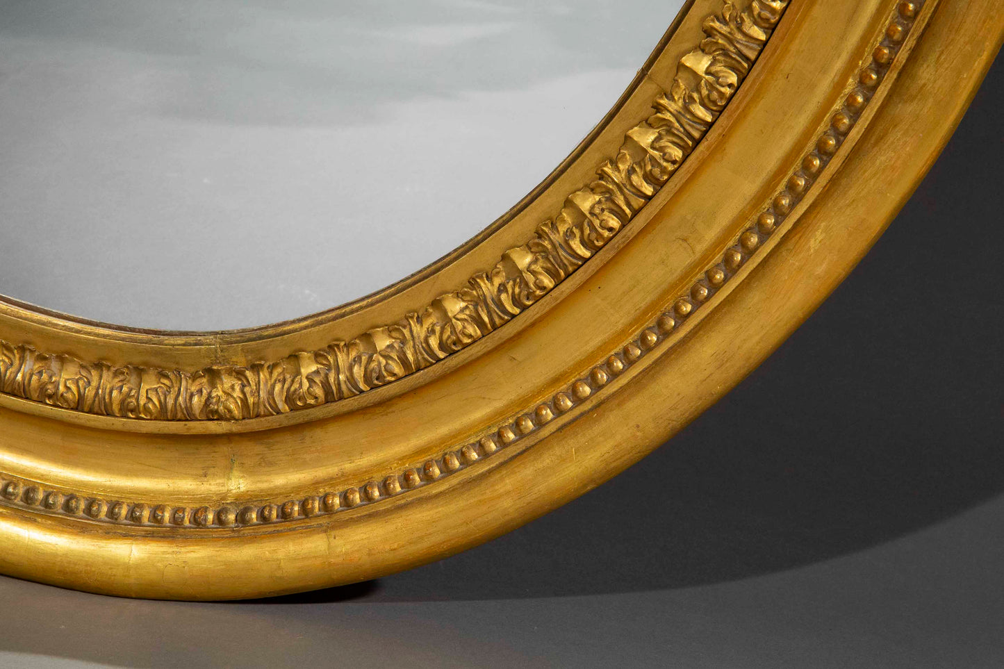 19th Century Giltwood Oval Mirror