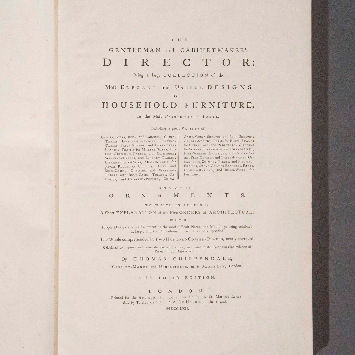 Thomas Chippendale's Director, a 1900's Facsimile Edition