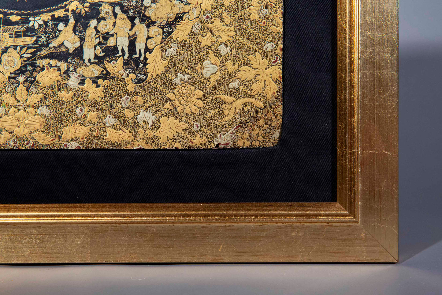 Early 19th Century Chinese Export Armorial Lacquer and Gilt Picture, Qing Dynasty