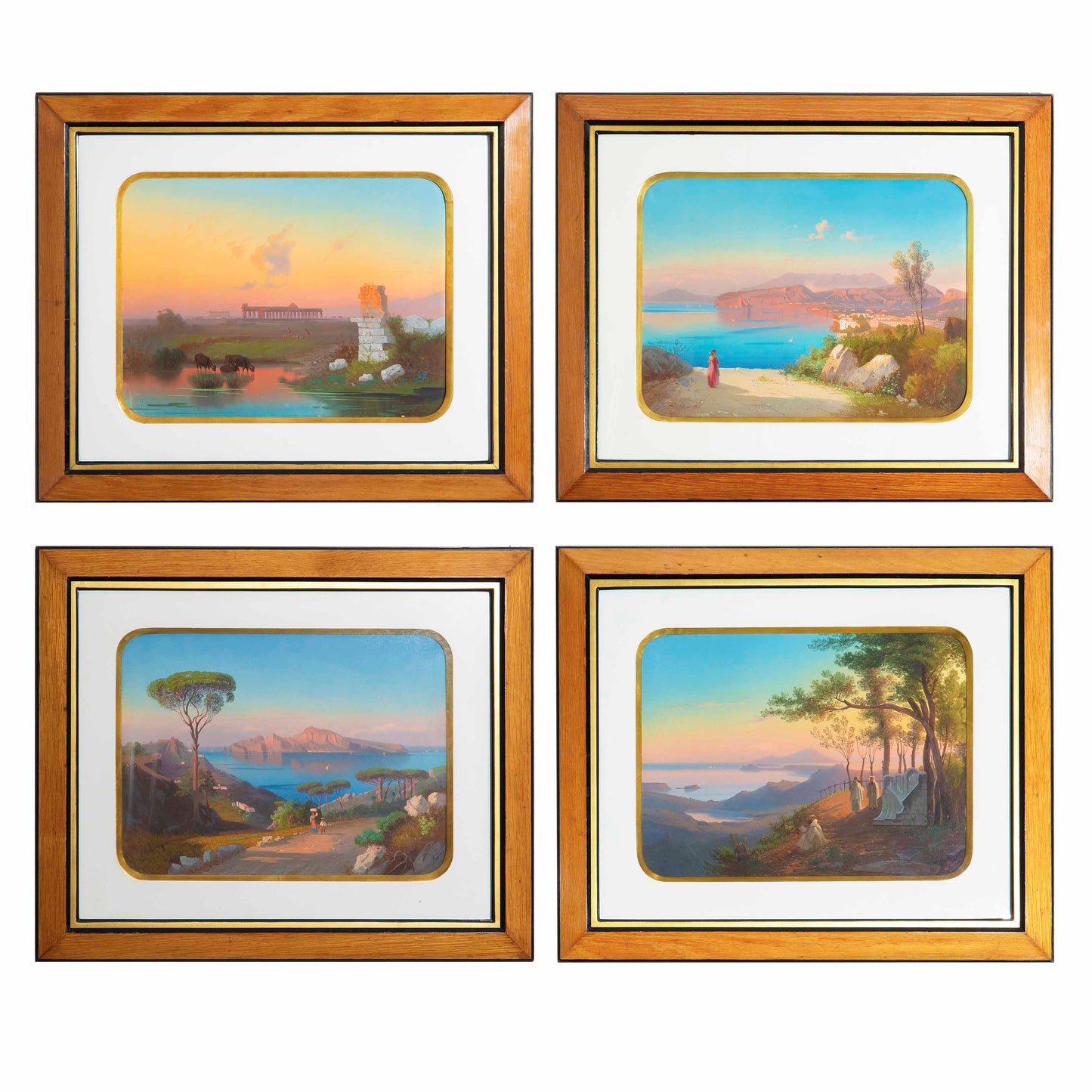 Set of Grand Tour Neapolitan Paintings
