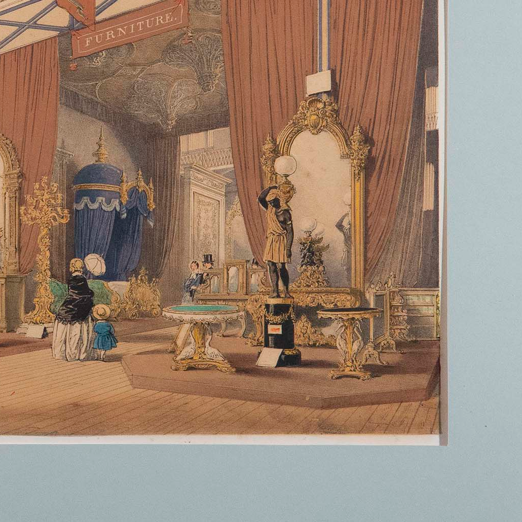 Ministry of Works: 19th Century Great Exhibition, 1851 Prints in Original Maple Frame