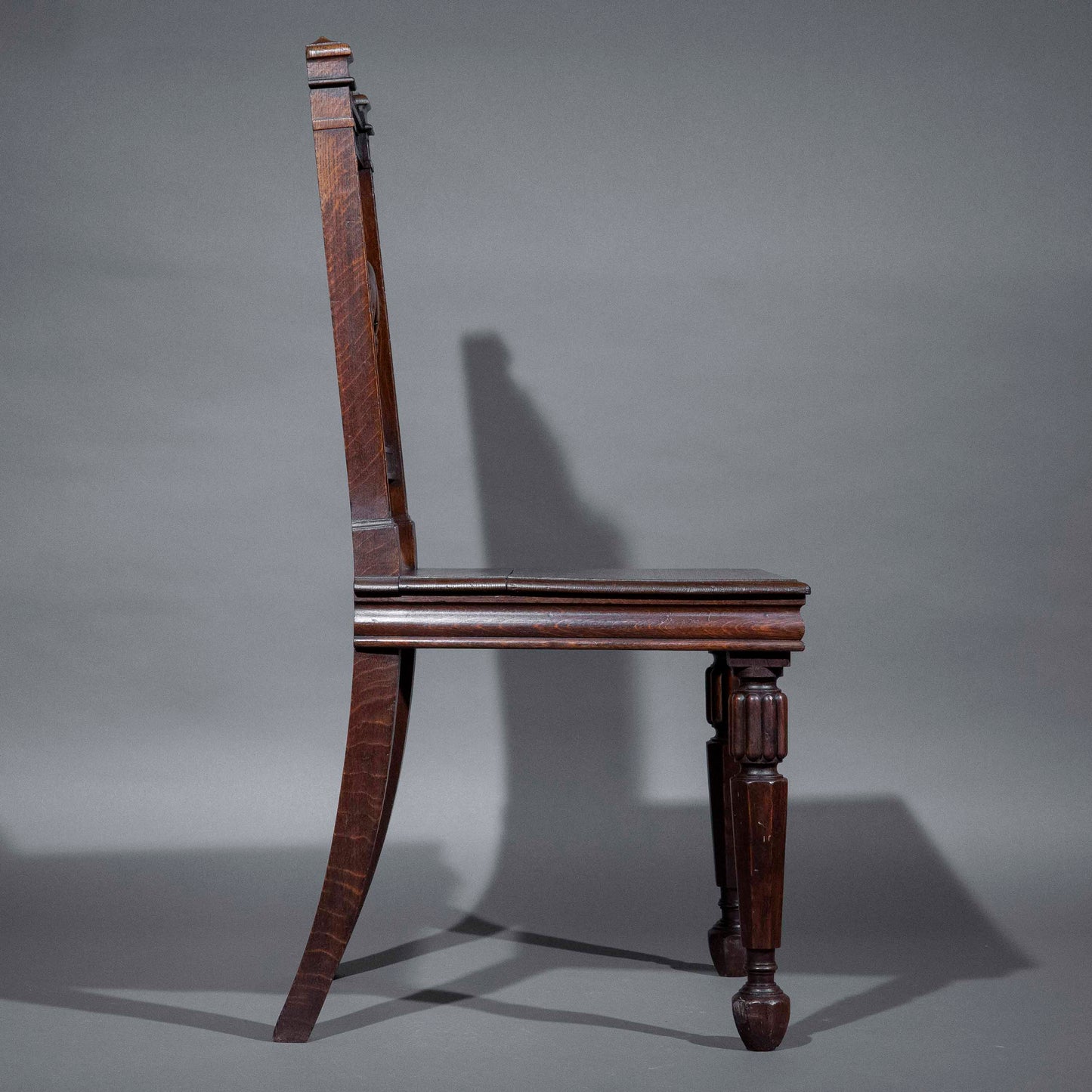 An Unusual Oak Hall Chair in the Manner of Richard Bridgens