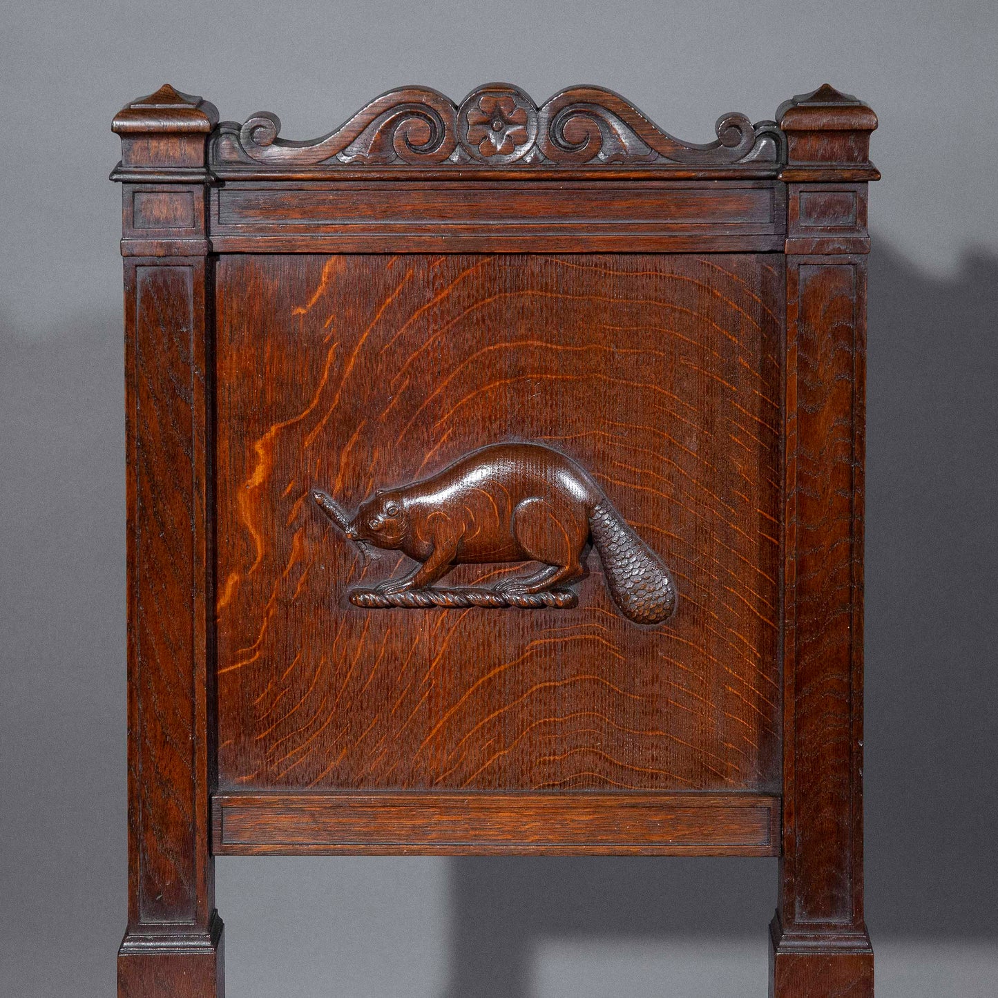An Unusual Oak Hall Chair in the Manner of Richard Bridgens