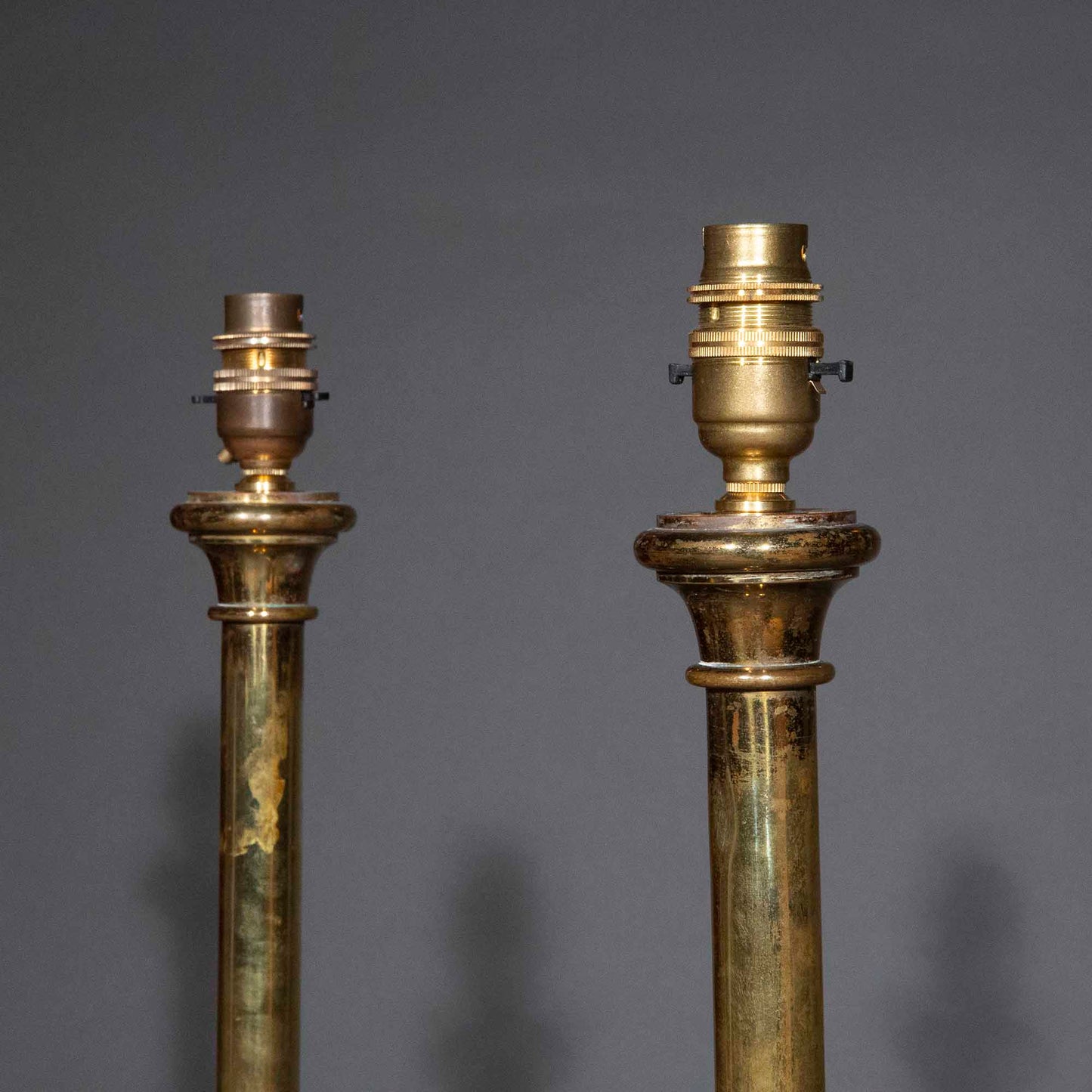 Pair of Tall Brass Table Lamps