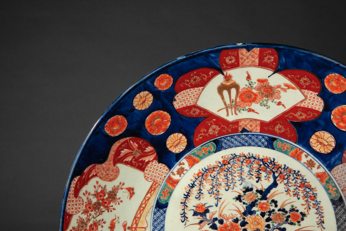 Massive Japanese Meiji Imari Porcelain Charger
