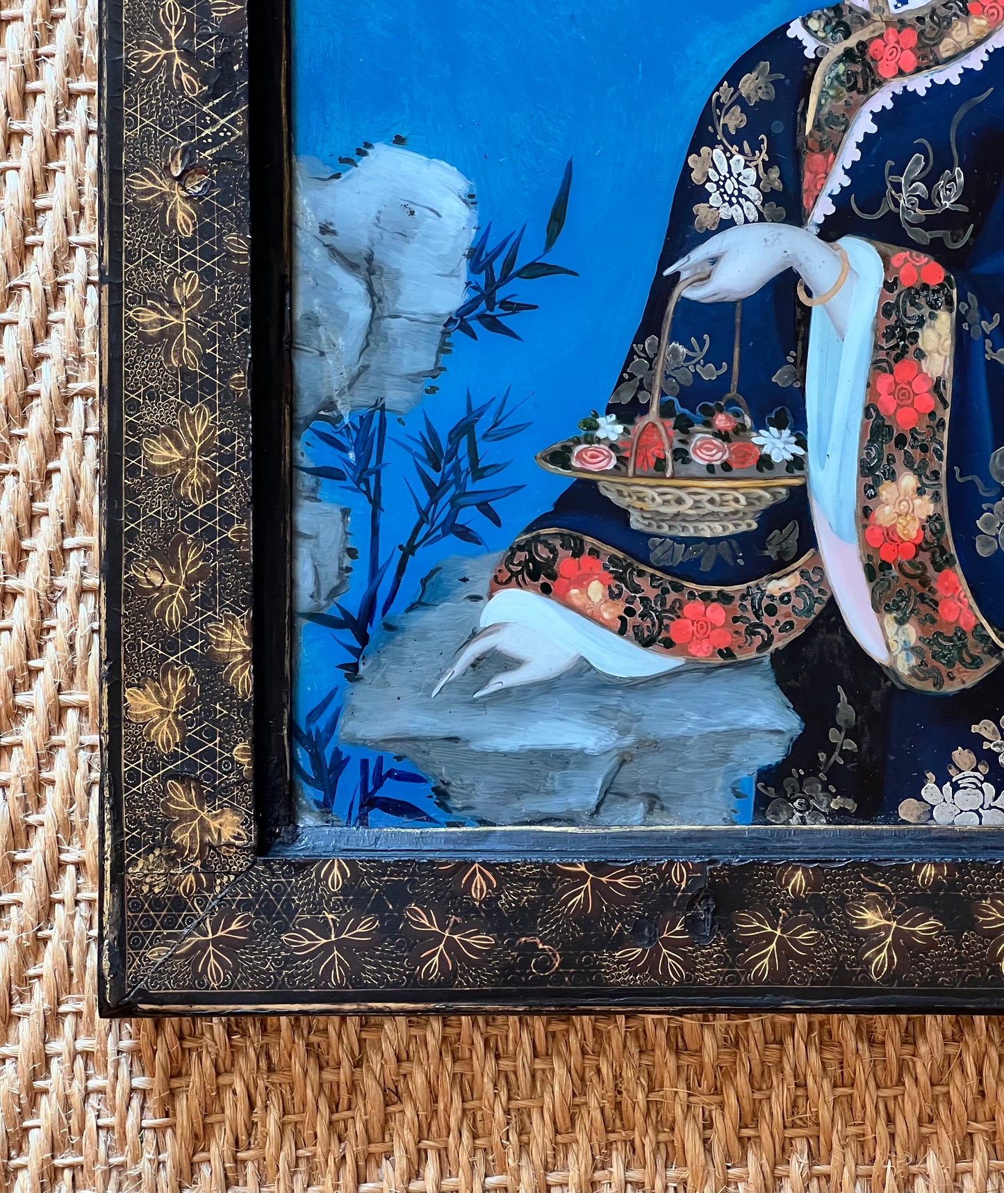 Fine Pair of 18th Century Chinese Reverse Glass Portraits