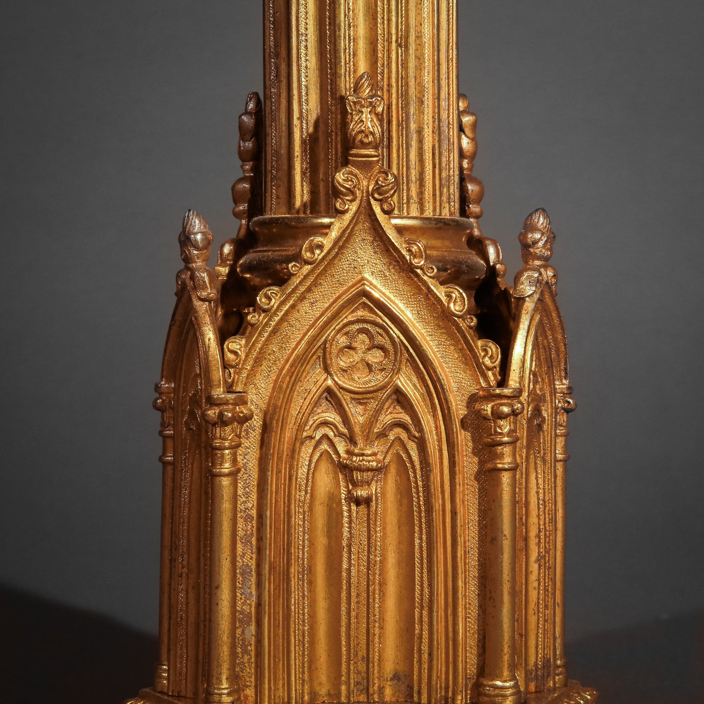 Early 19th Century Tall Gothic Ormolu Table Lamp