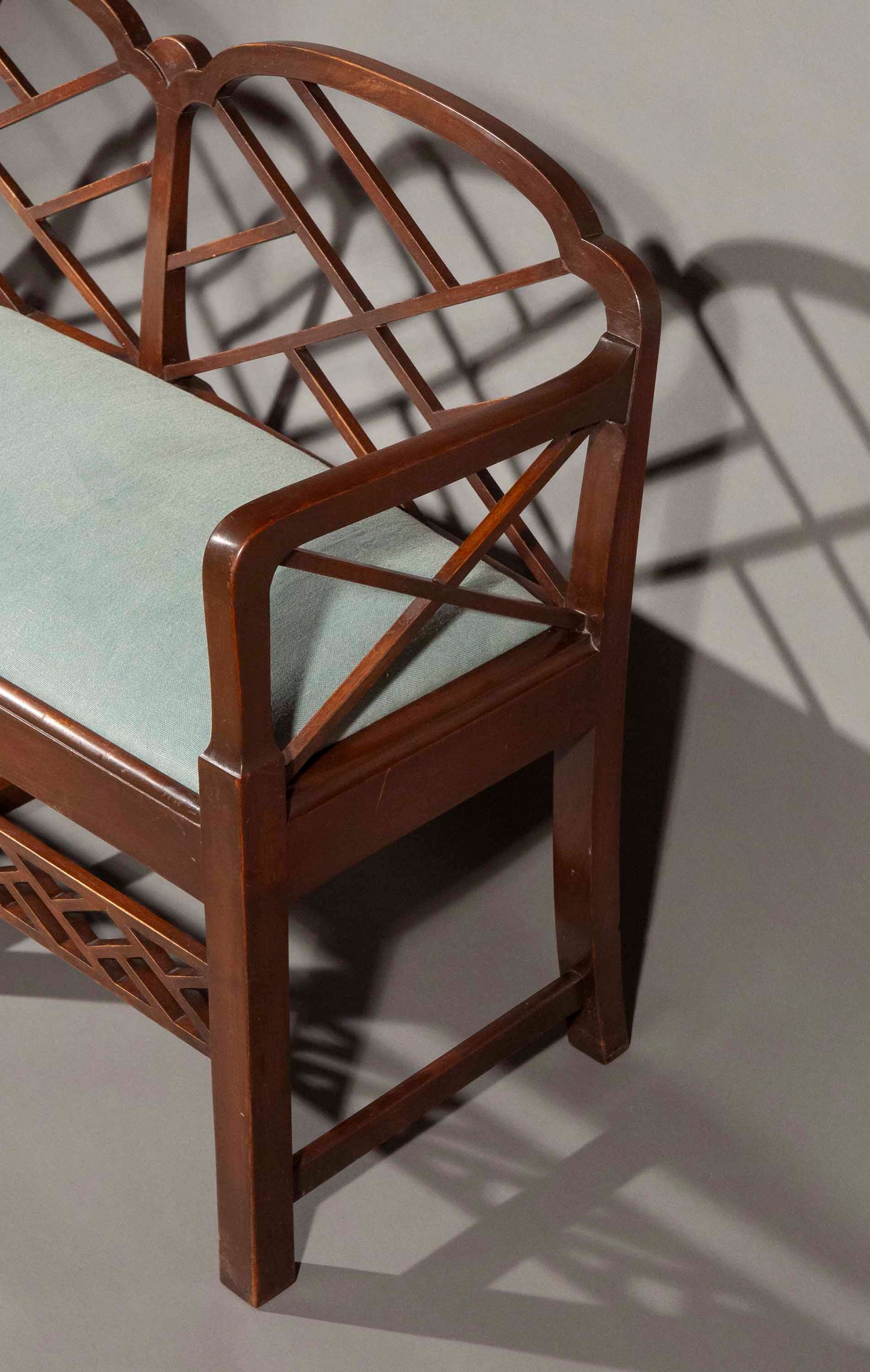 Chinese Chippendale Cockpen Bench