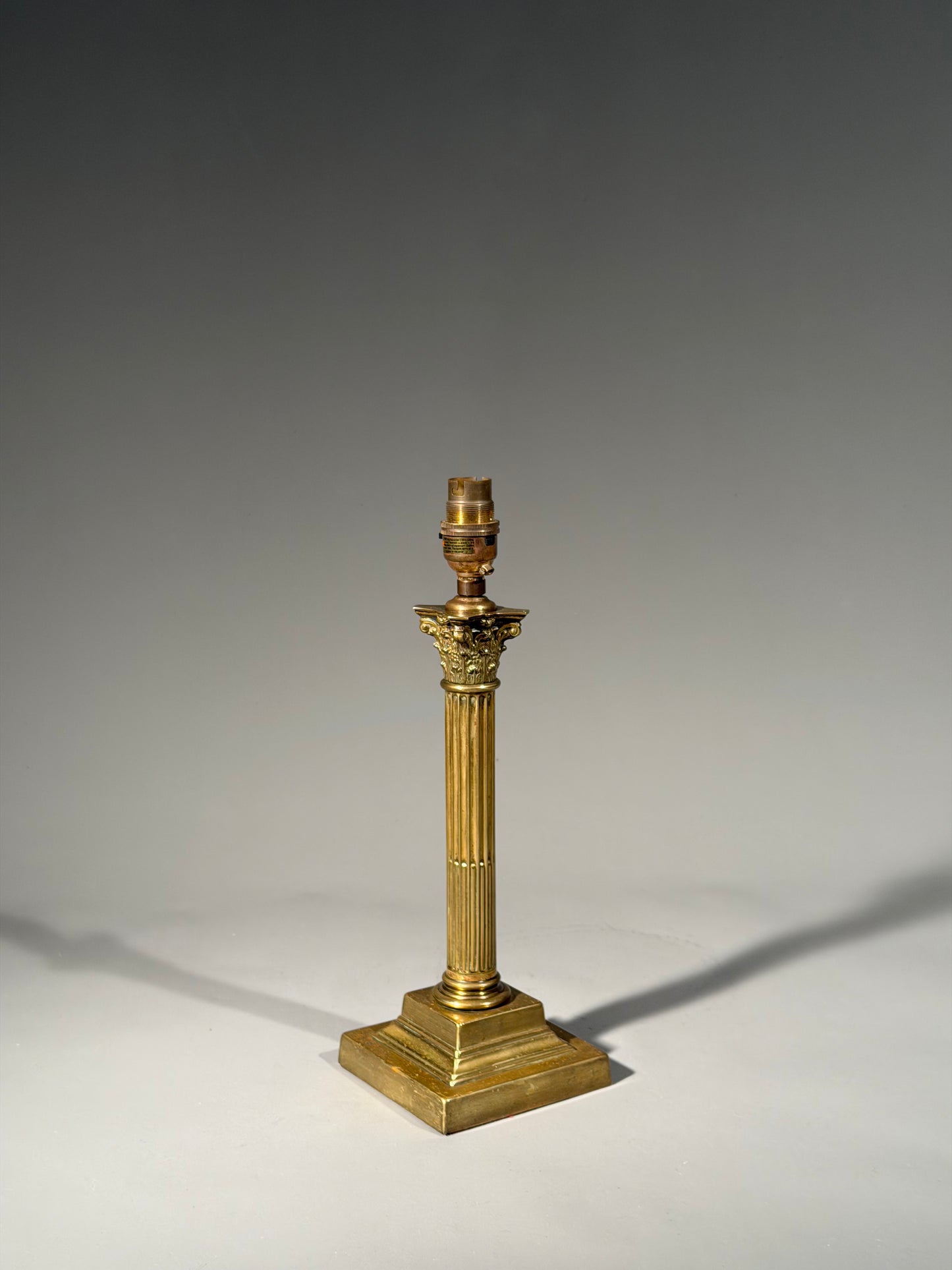 Corinthian Column Brass Lamp