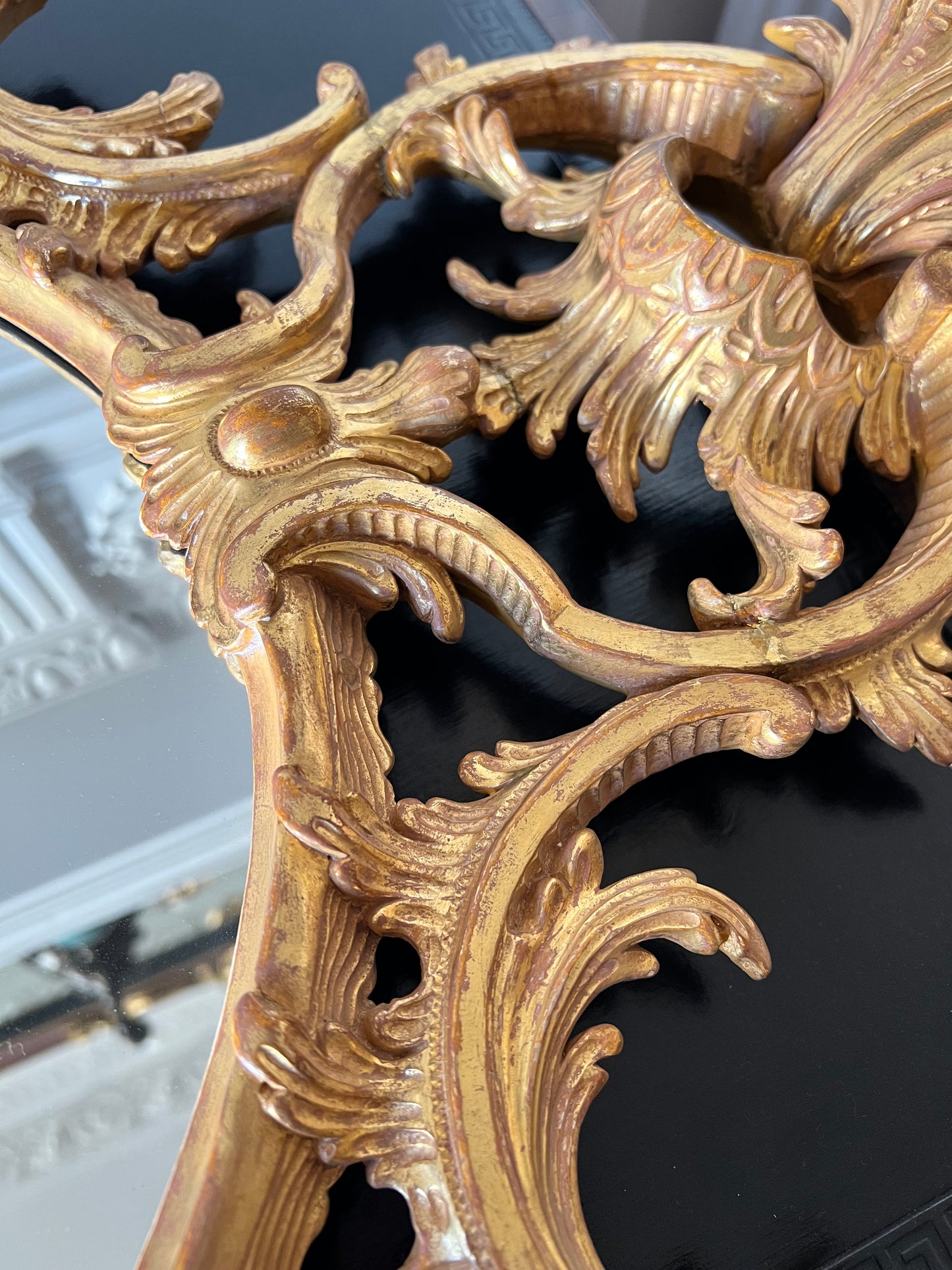 Pair of Chippendale Style Giltwood Mirrors