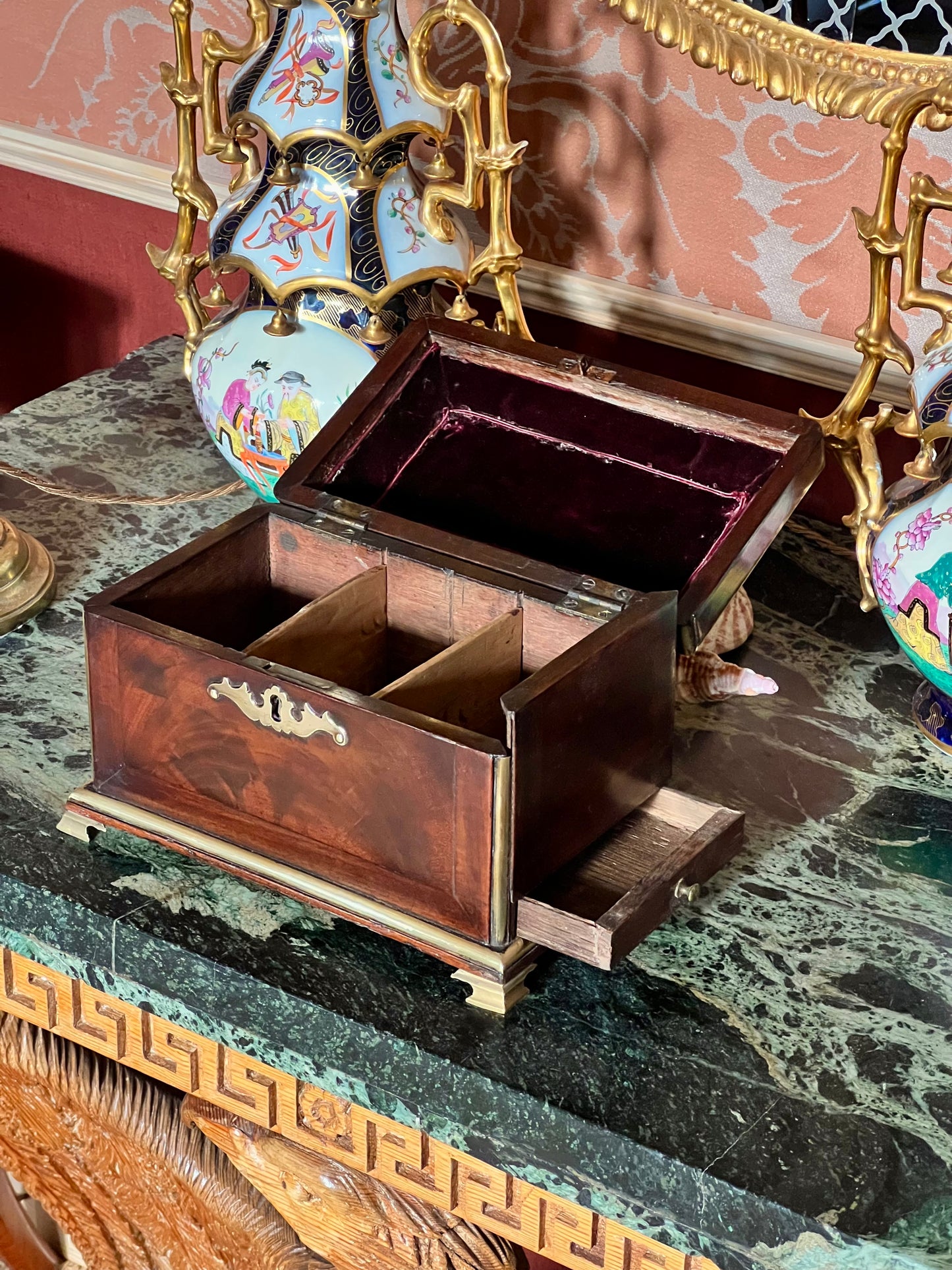 Mid-18th Century George II Period Tea Chest, Manner of Abraham Roentgen