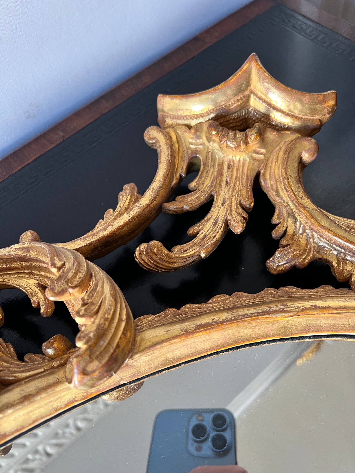 Pair of Chippendale Style Giltwood Mirrors