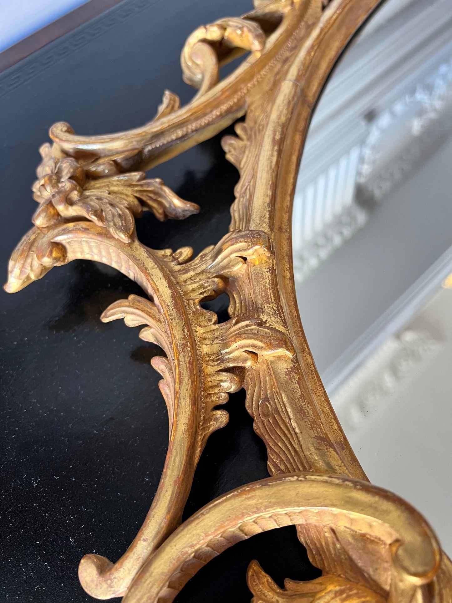 Pair of Chippendale Style Giltwood Mirrors