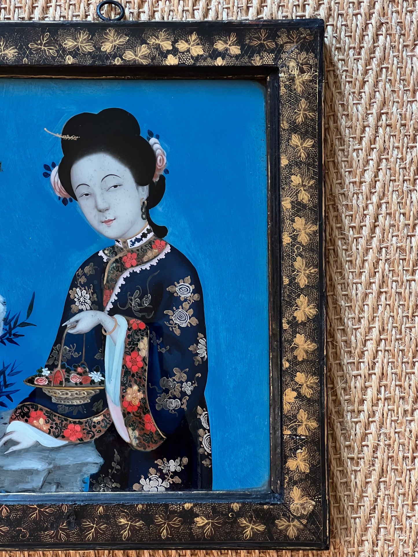 Fine Pair of 18th Century Chinese Reverse Glass Portraits
