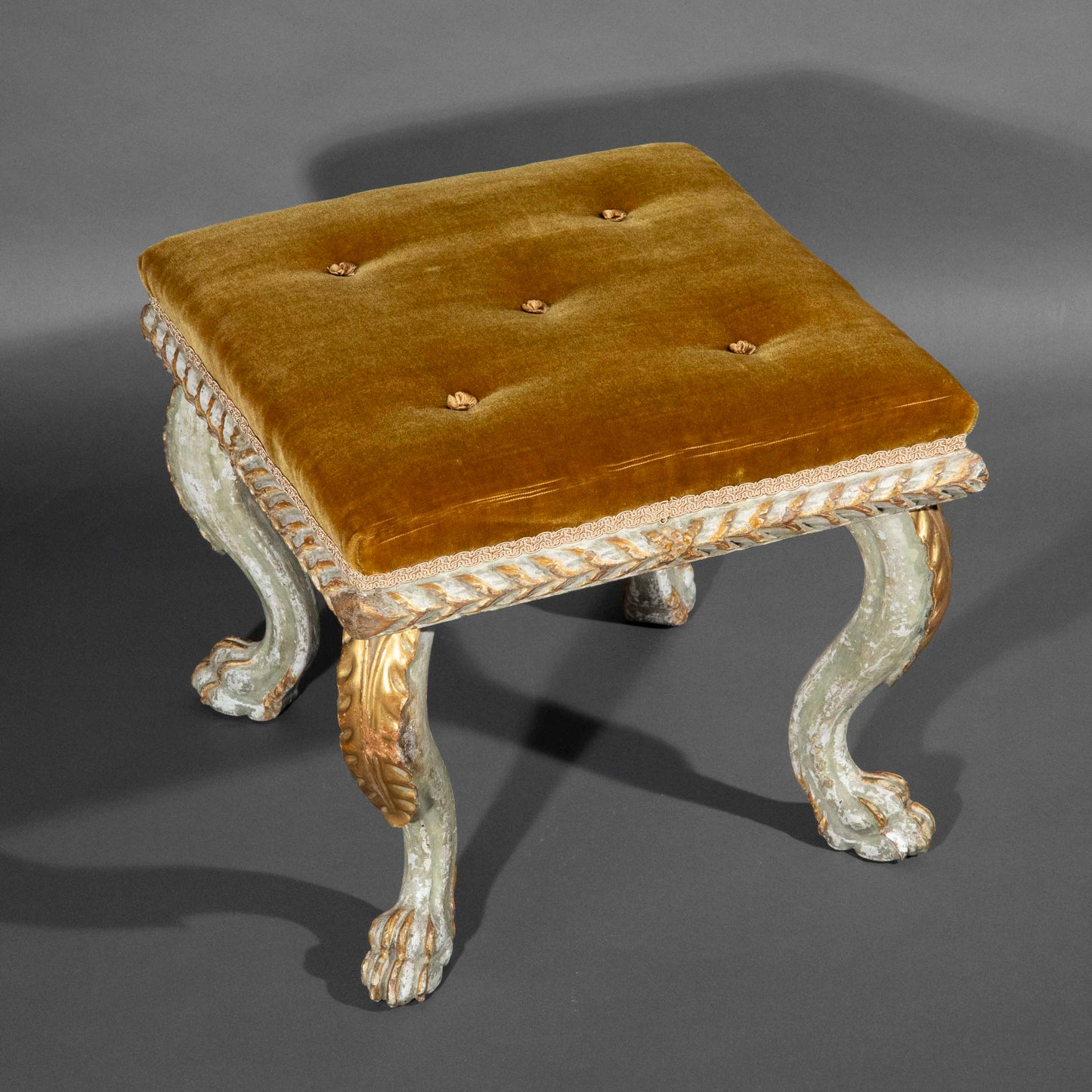 19th Century Italian Painted Stool or Bench