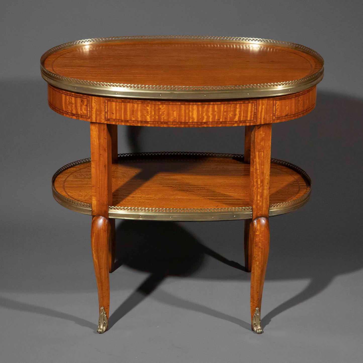 Pair of 19th Century Satinwood Two-Tier Side Tables
