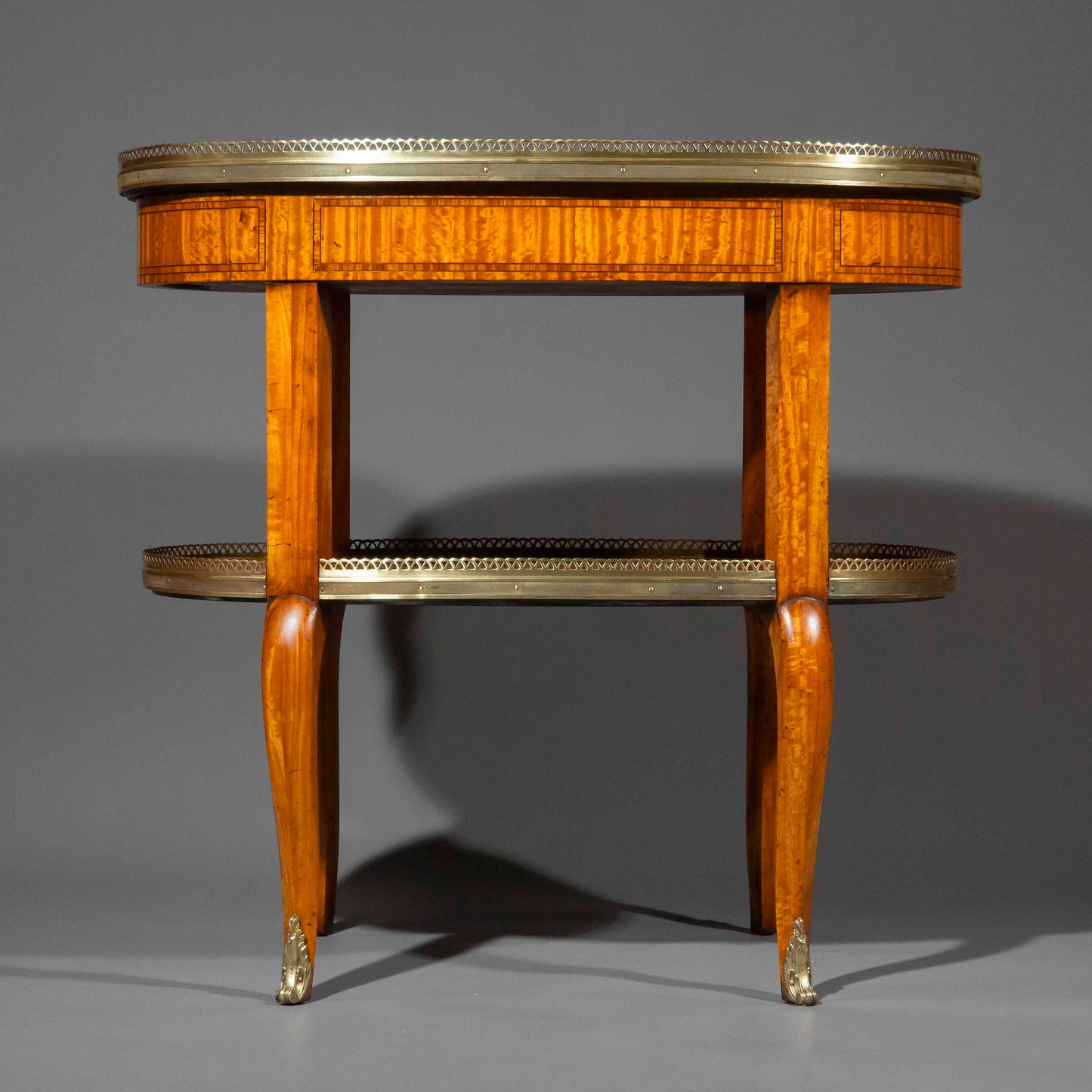 Pair of 19th Century Satinwood Two-Tier Side Tables