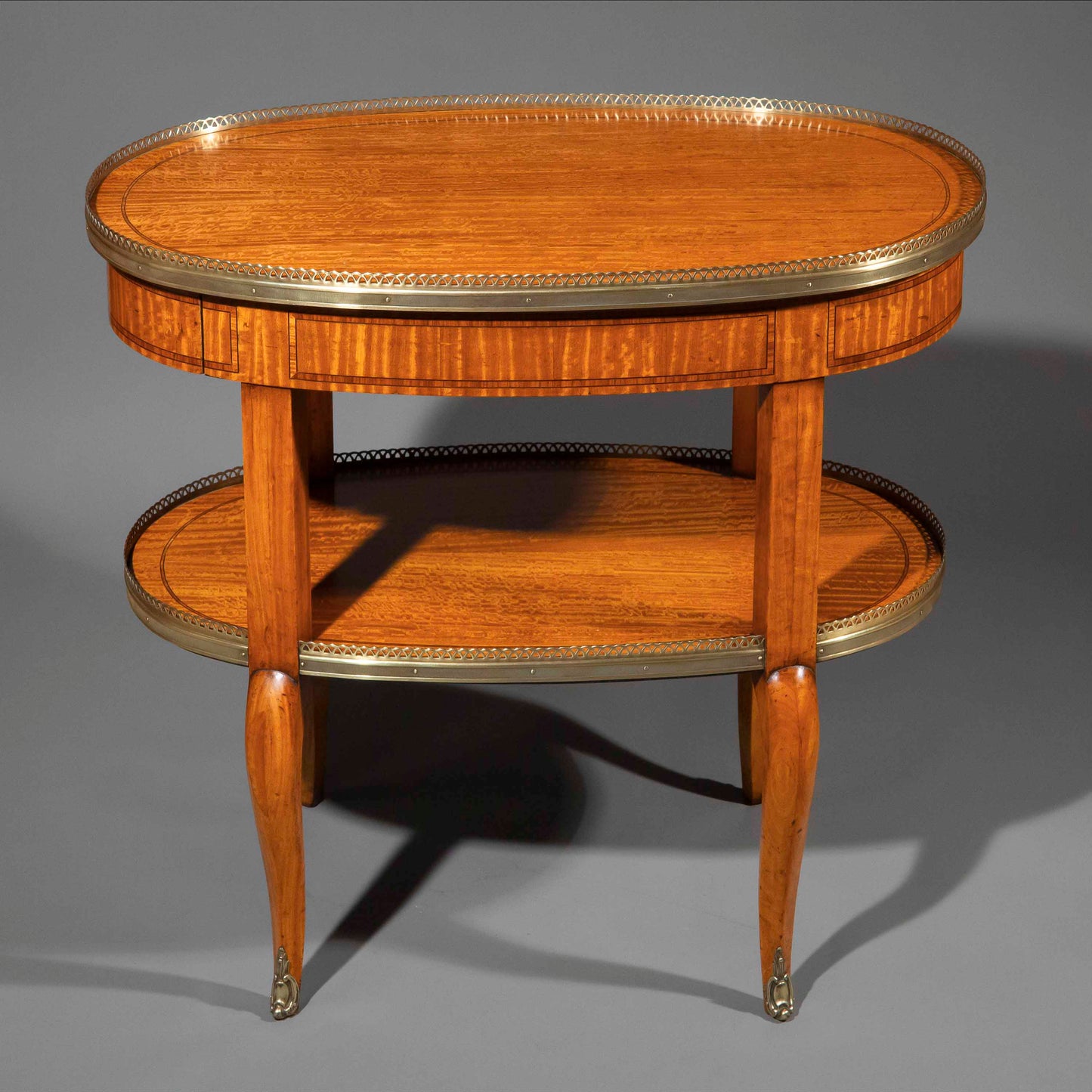 Pair of 19th Century Satinwood Two-Tier Side Tables