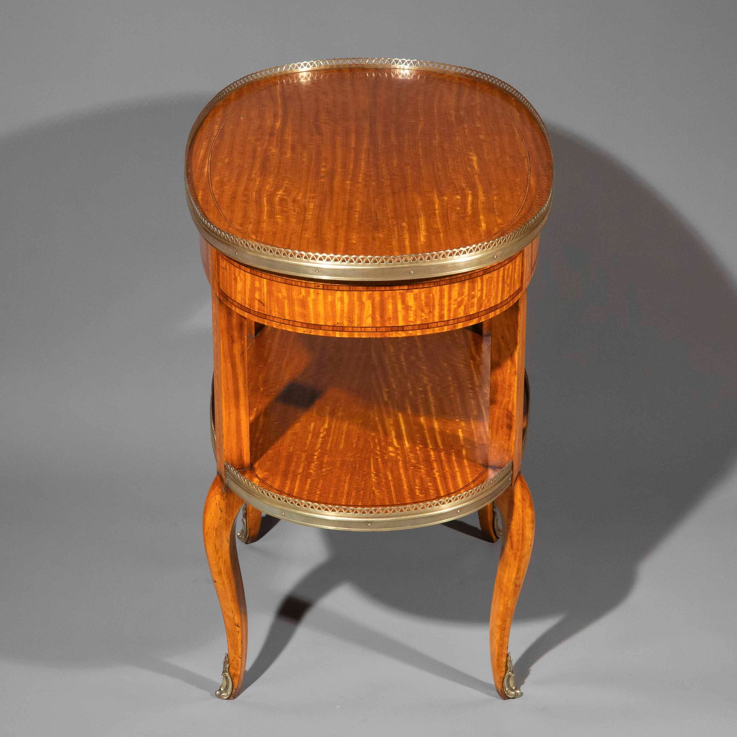 Pair of 19th Century Satinwood Two-Tier Side Tables