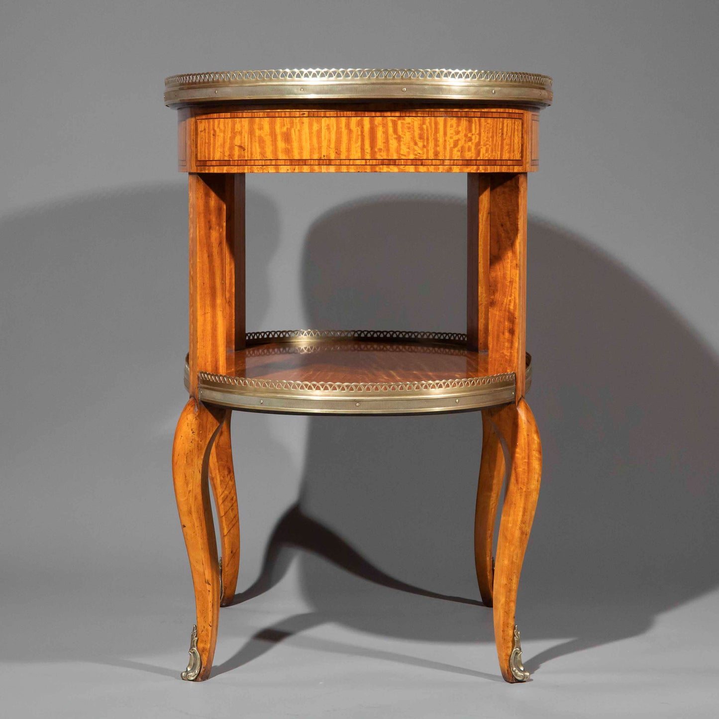 Pair of 19th Century Satinwood Two-Tier Side Tables