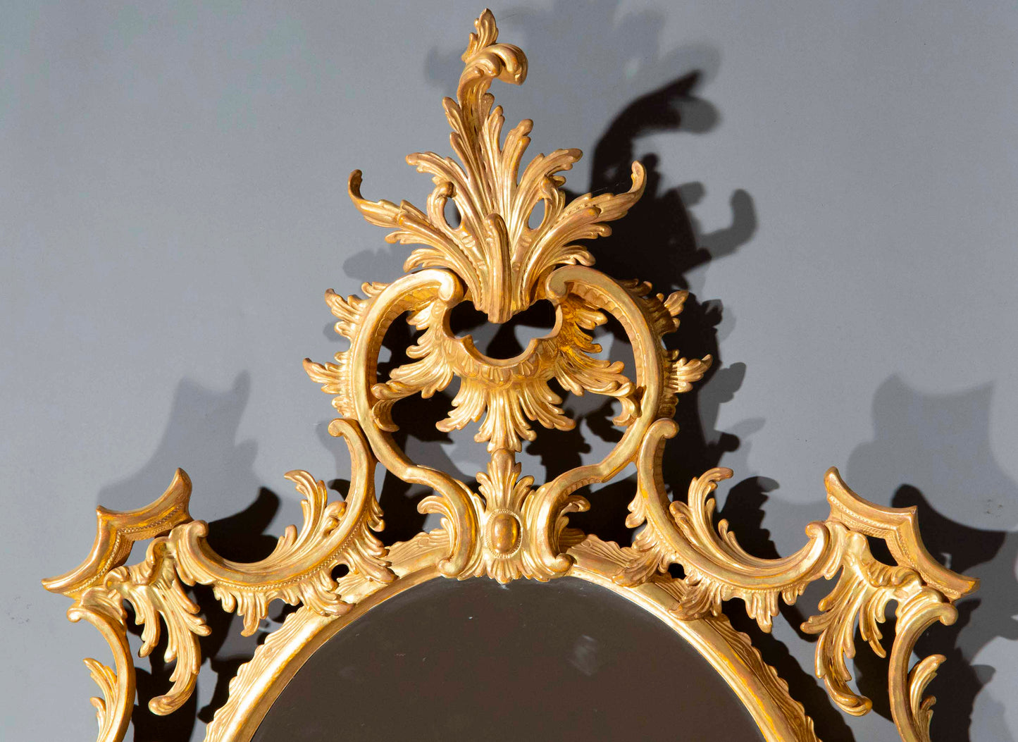 Pair of Chippendale Style Giltwood Mirrors