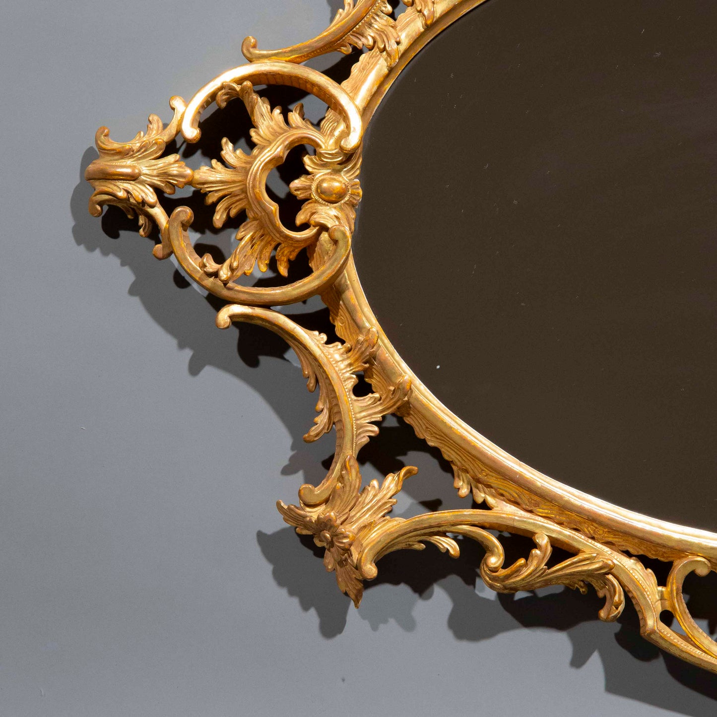 Pair of Chippendale Style Giltwood Mirrors