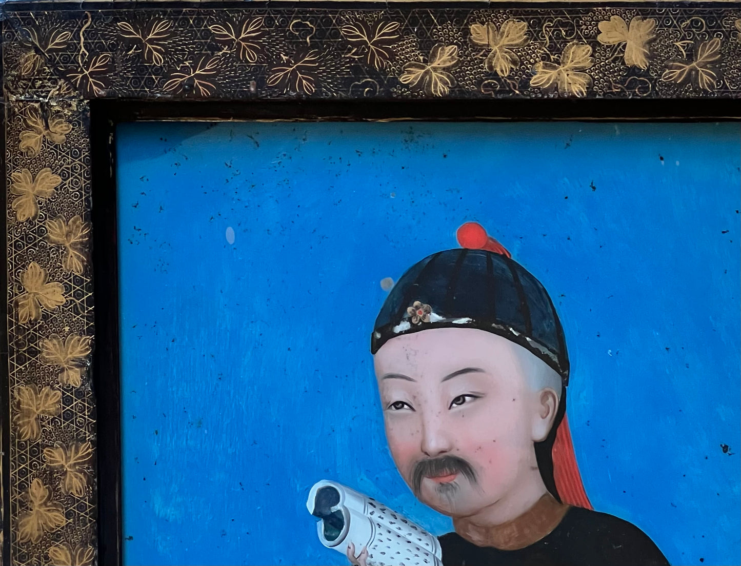 Fine Pair of 18th Century Chinese Reverse Glass Portraits