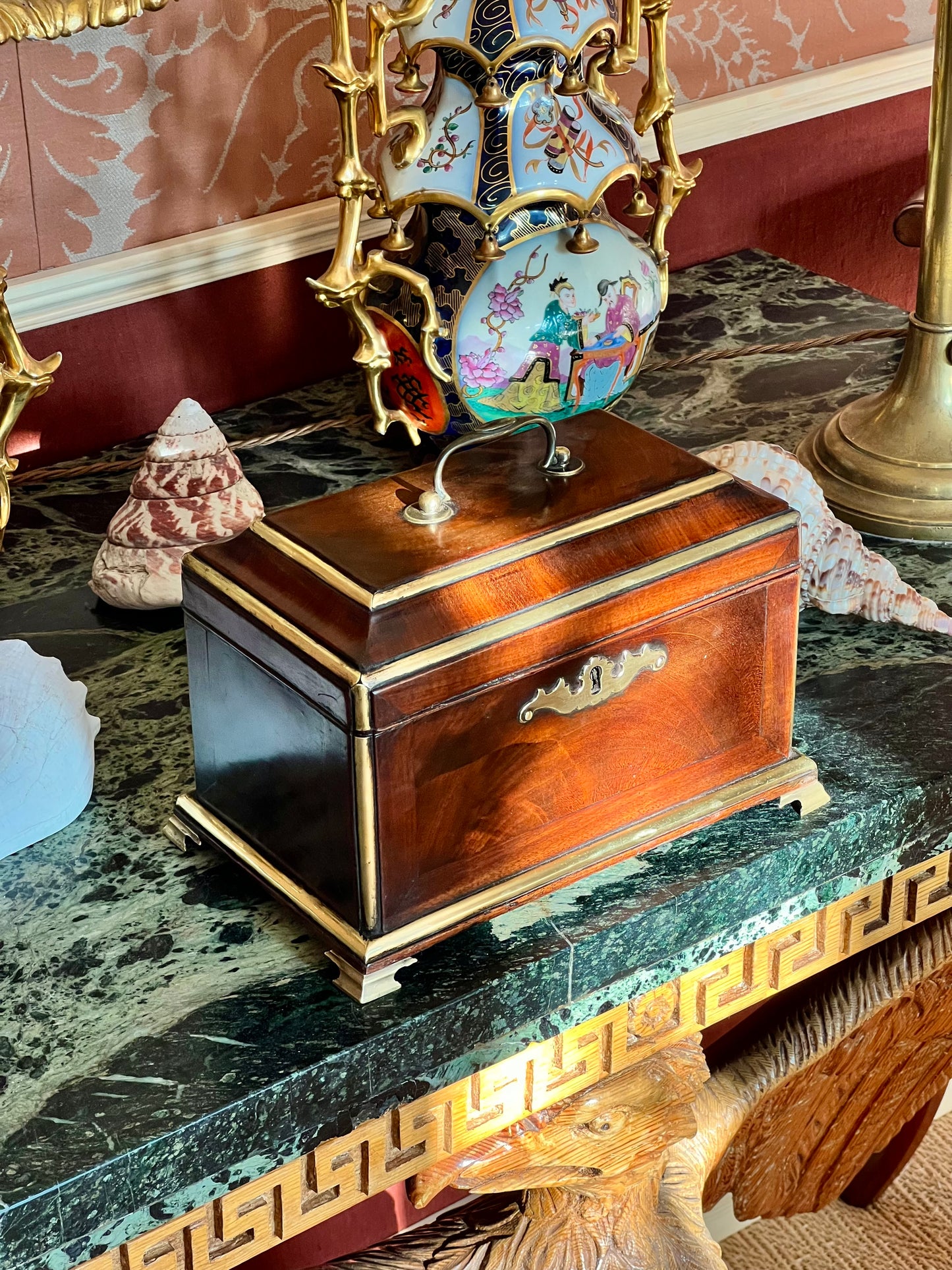 Mid-18th Century George II Period Tea Chest, Manner of Abraham Roentgen