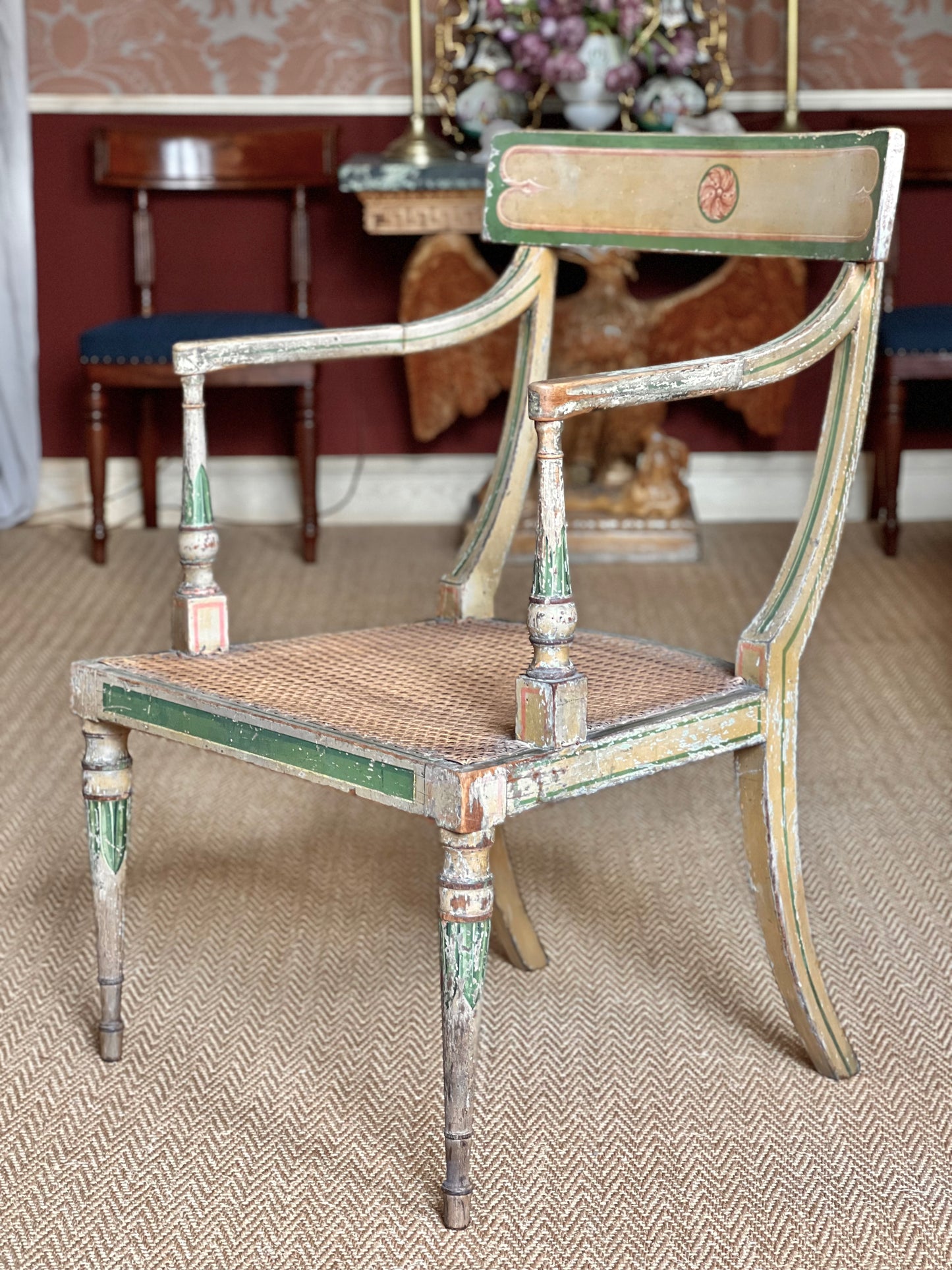 Early 19th Century Painted Armchair, attributed to Gillows