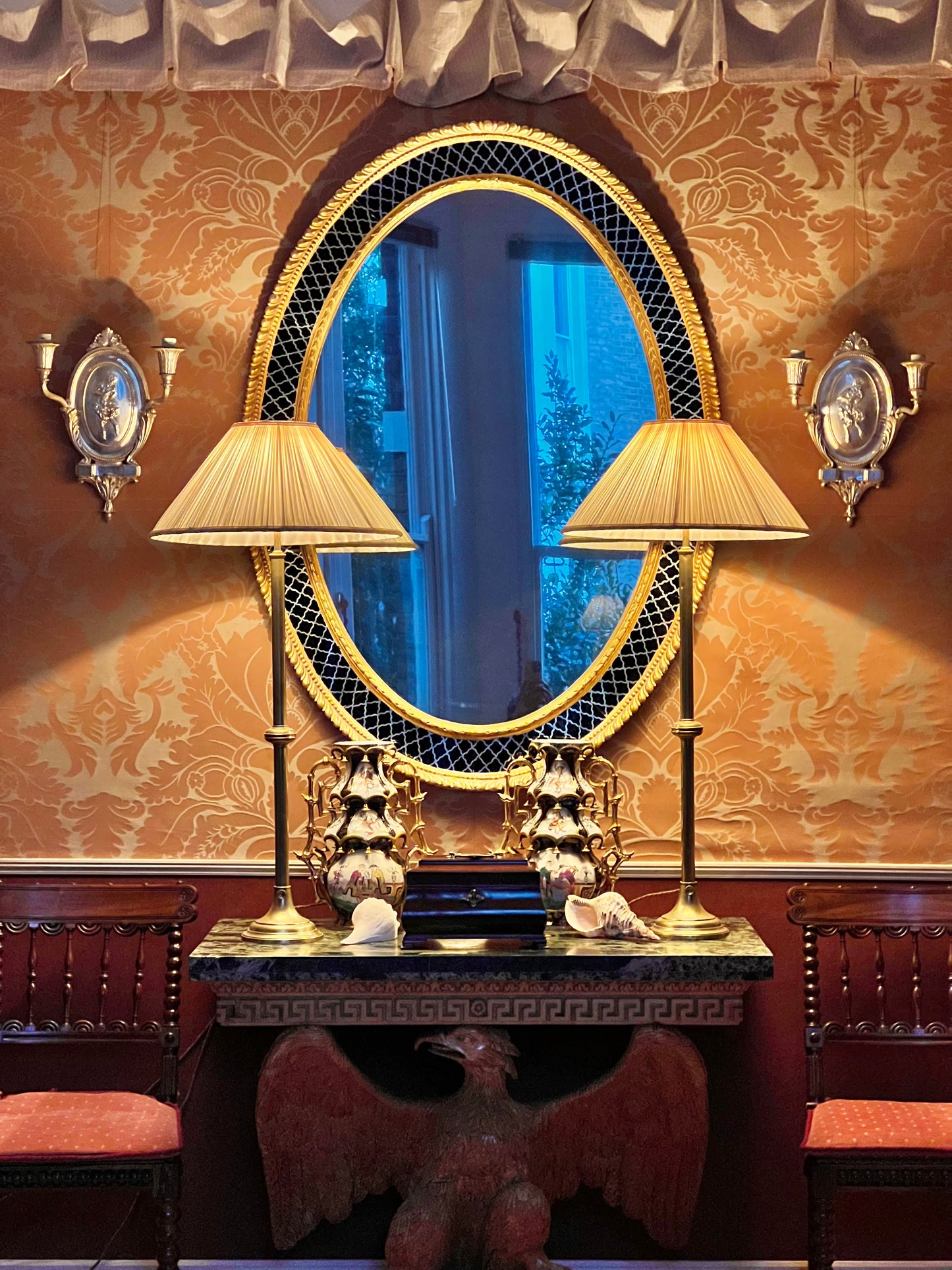 Pair of Early 20th Century Silvered Bronze Wall Lights