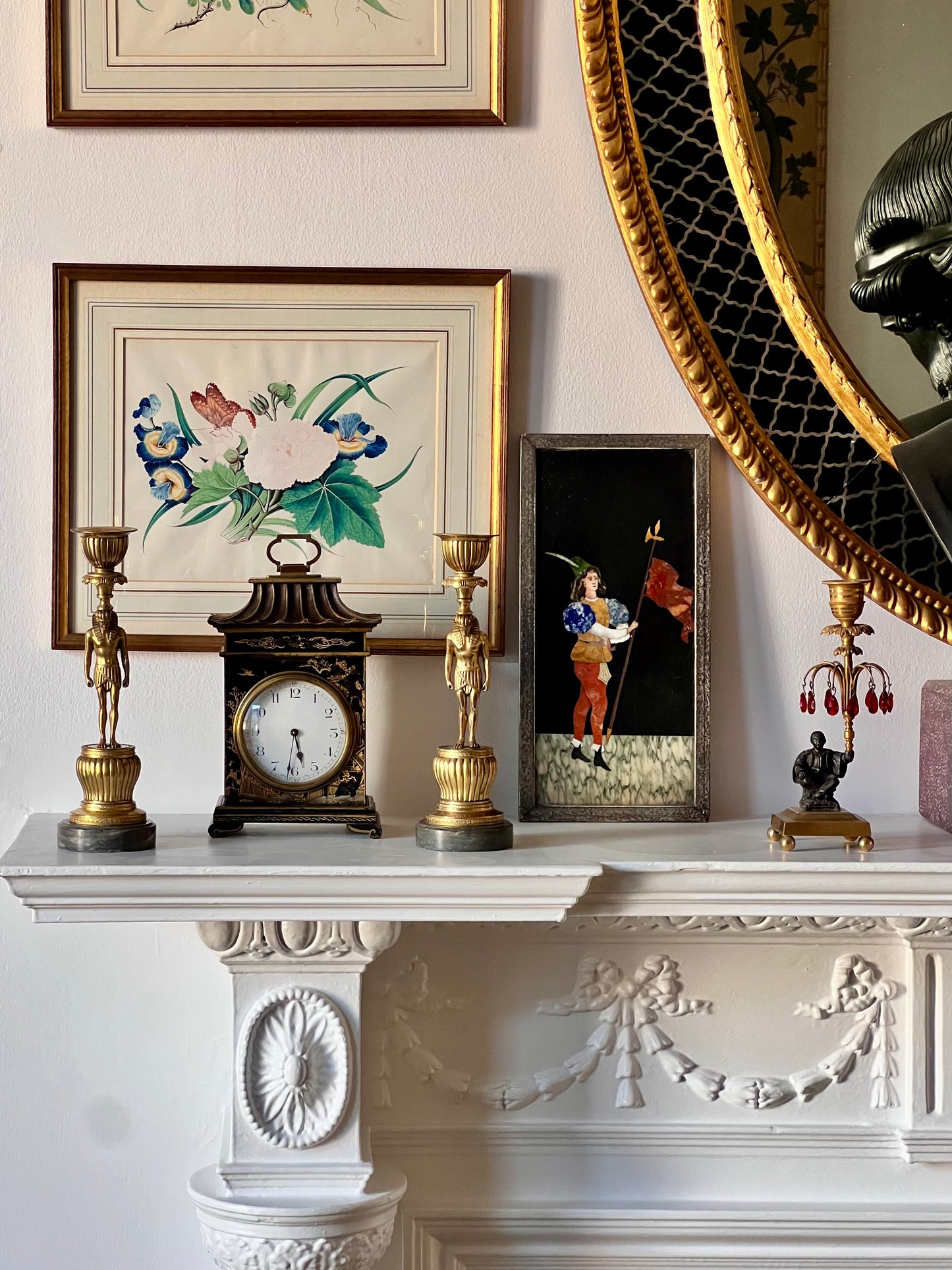Pair of Early 19th Century French Gilt Bronze Candlesticks