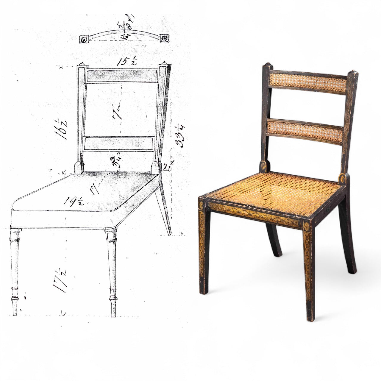 Pair of 18th Century Painted Chairs, Attributed to Gillows