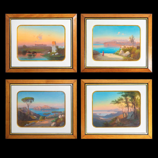 Set of Grand Tour Neapolitan Paintings