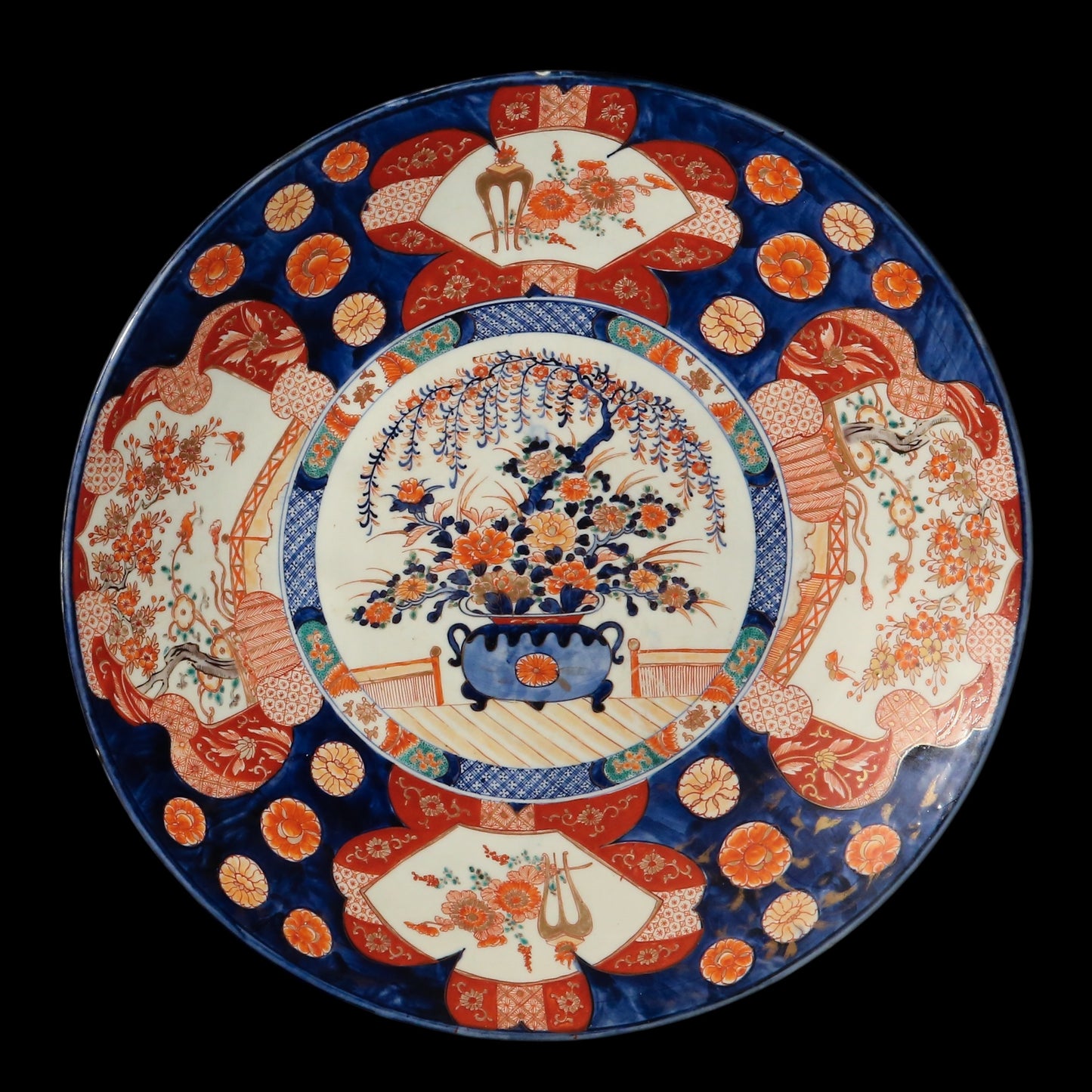 Massive Japanese Meiji Imari Porcelain Charger