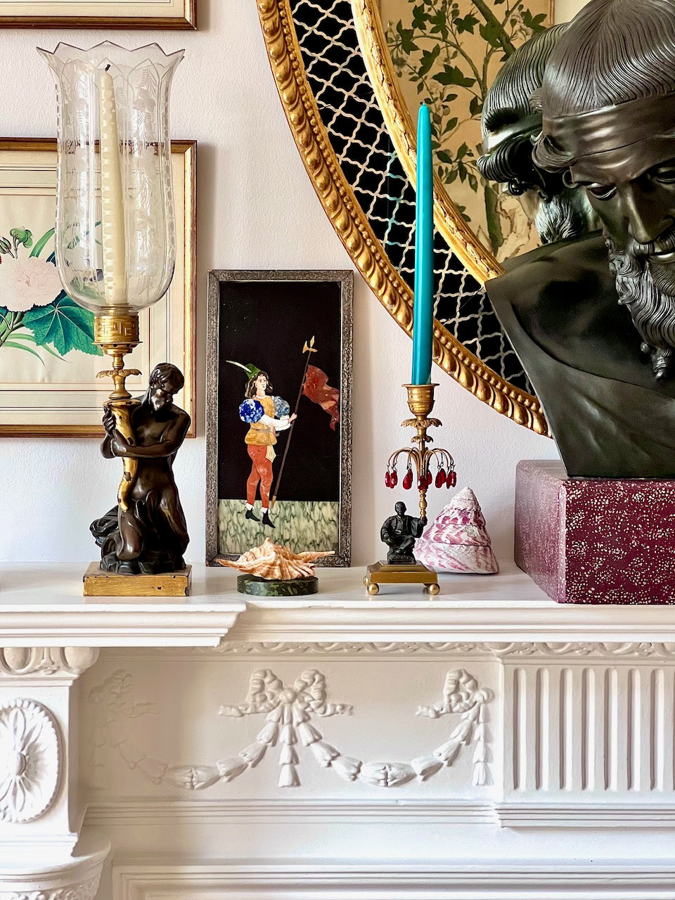 19th Century Italian Pietra Dura Panel of Alfiere