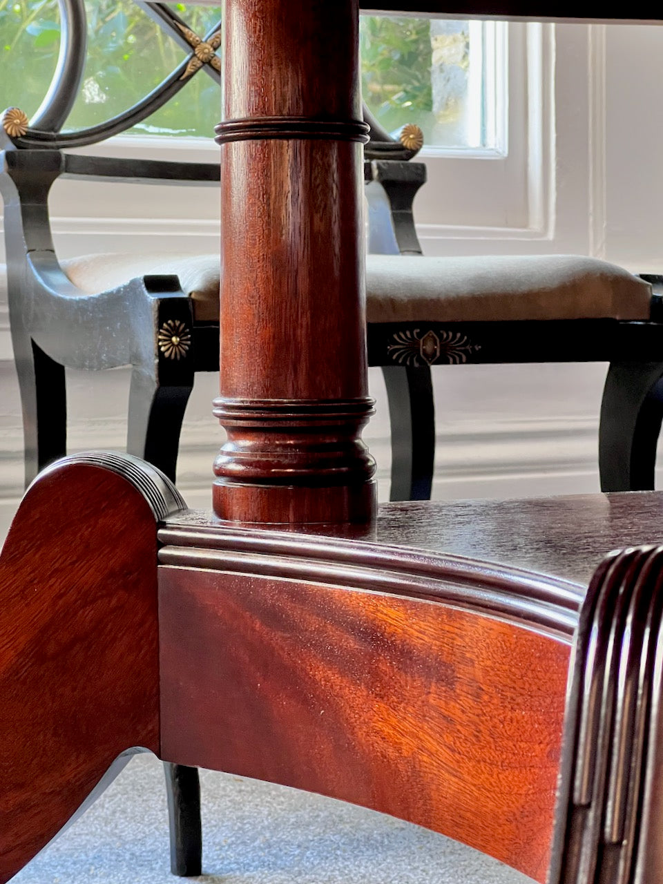Regency Style Oval Dining Table for 8-10 People