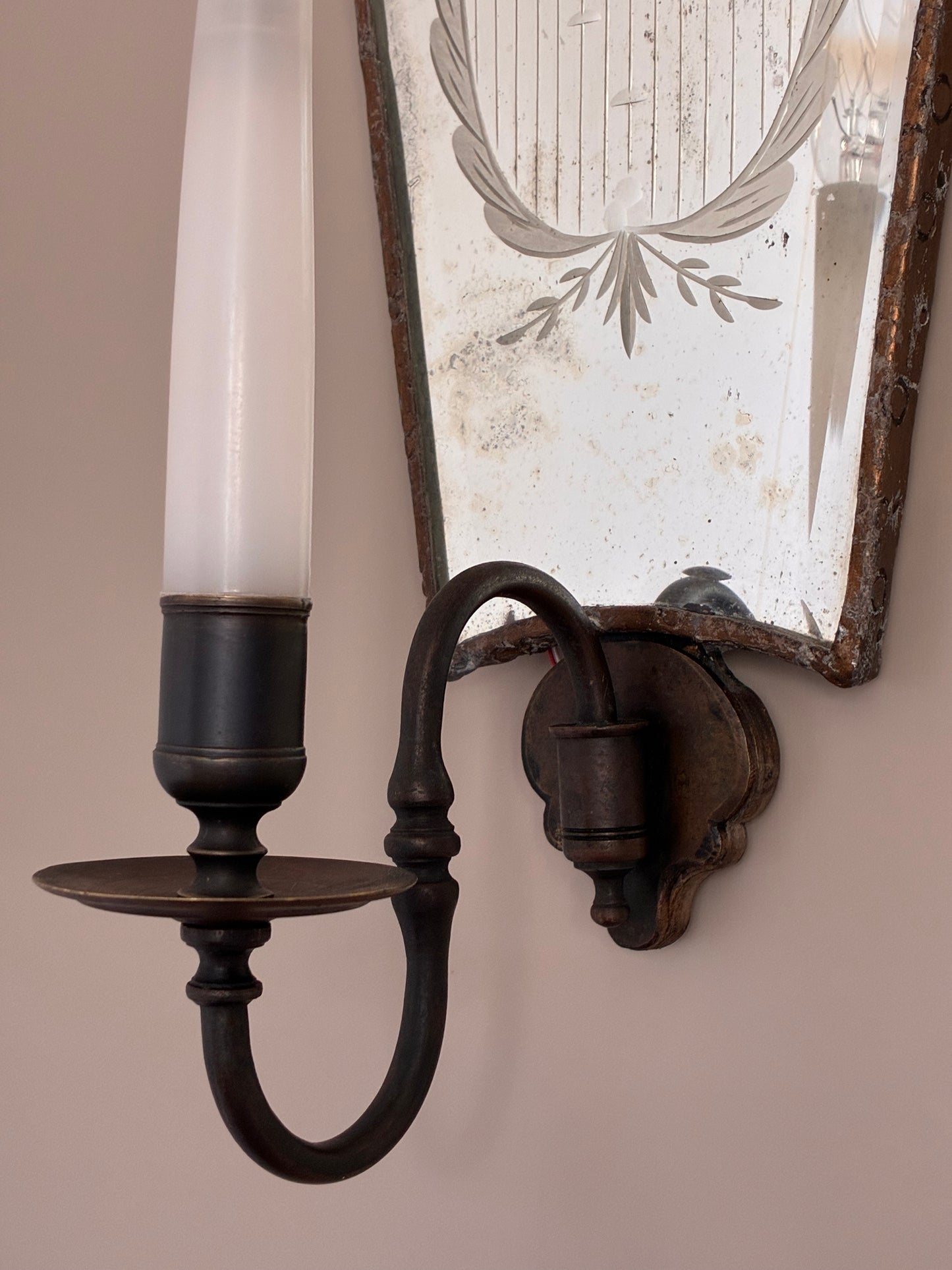 antique pair of venetian wall lights mirror sconces