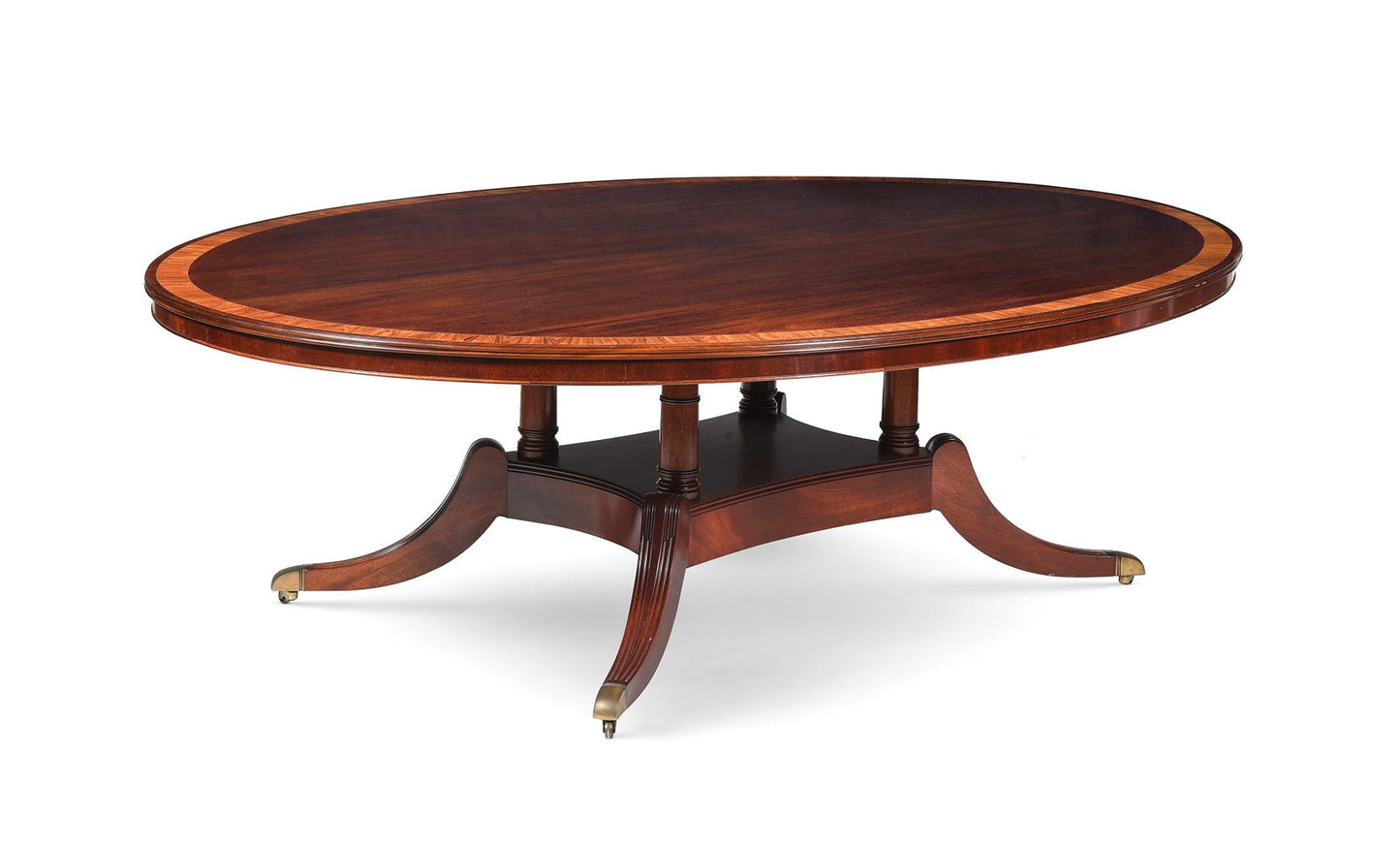 Regency Style Oval Dining Table for 8-10 People