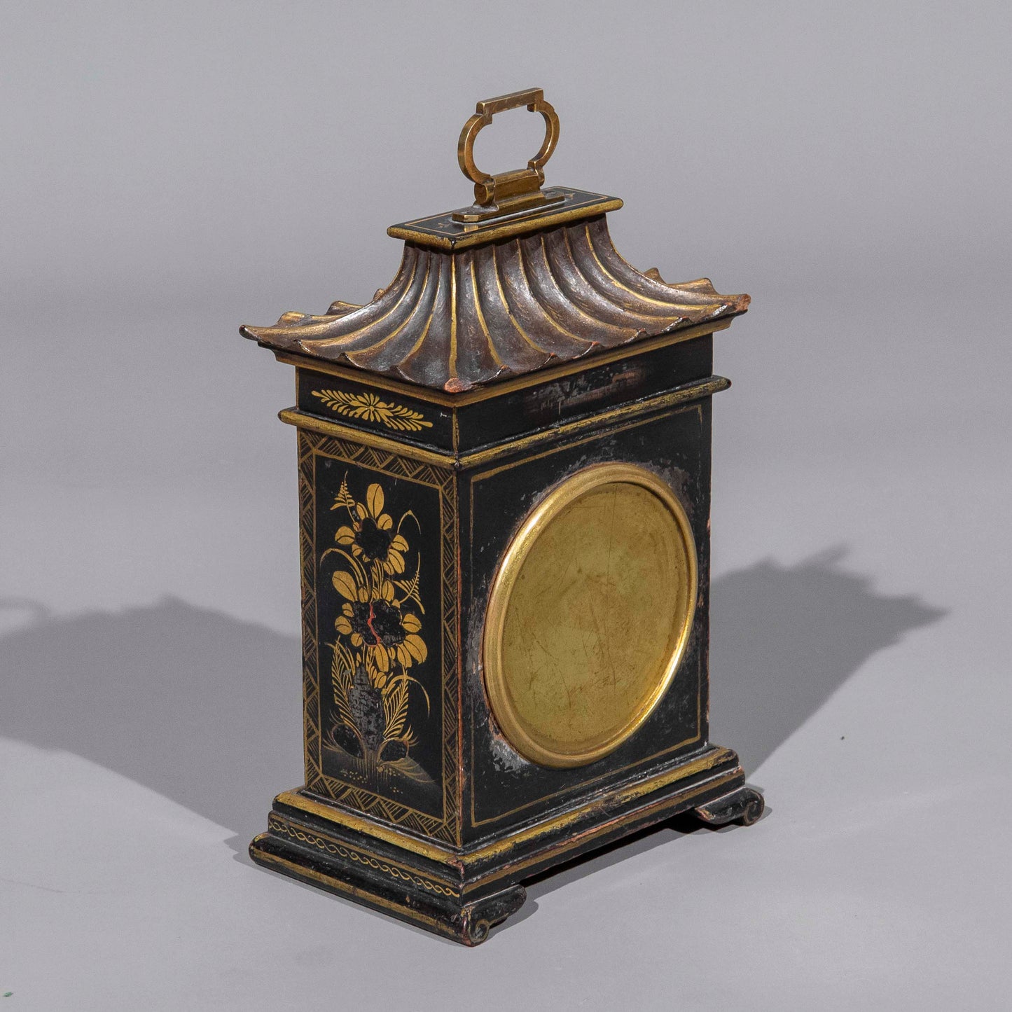 Early 20th Century Chinoiserie Lacquer Carriage Clock