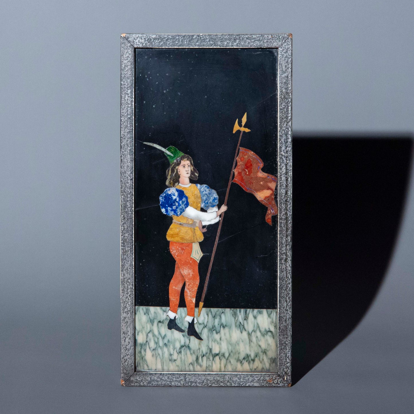 19th Century Italian Pietra Dura Panel of Alfiere