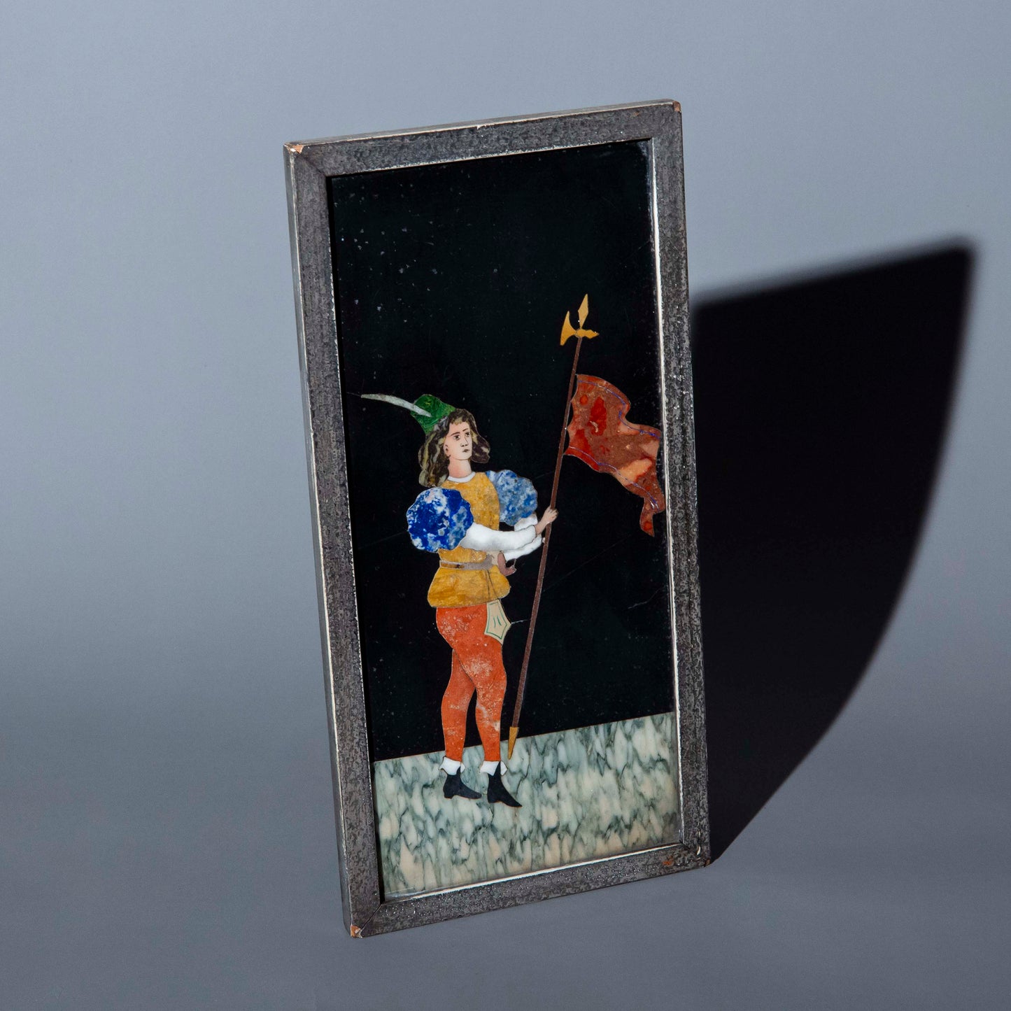 19th Century Italian Pietra Dura Panel of Alfiere