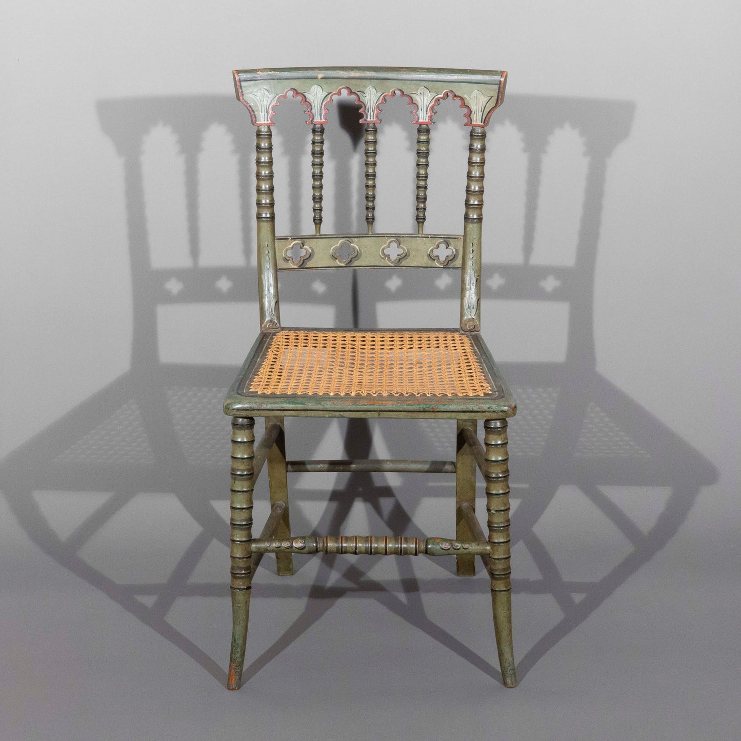 Early 19th Century Regency Green Painted Chair in the Ottoman Taste